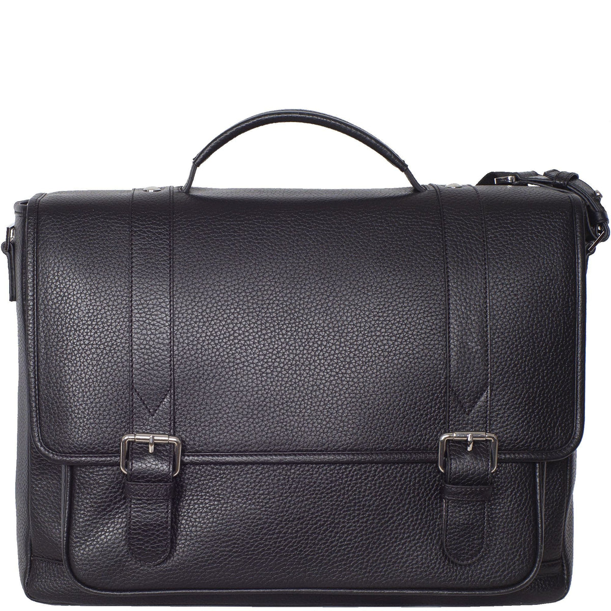 Konferenzmappe Aktentasche Laptoptasche 15 Zoll Leder schwarz mit 2 Steckschlössern - Corf Offermann