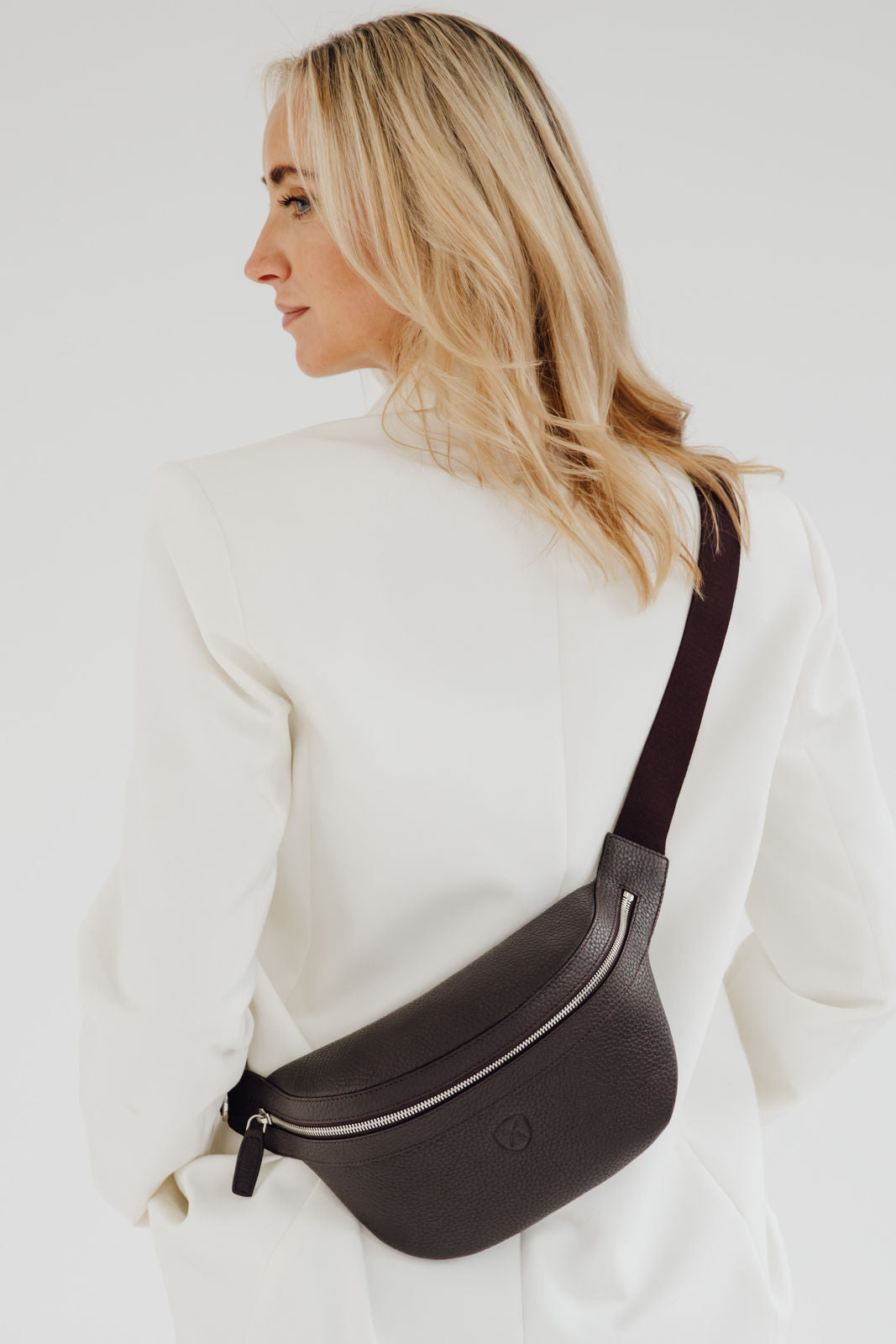 Crossover Gürteltasche Bauchtasche Leder braun
