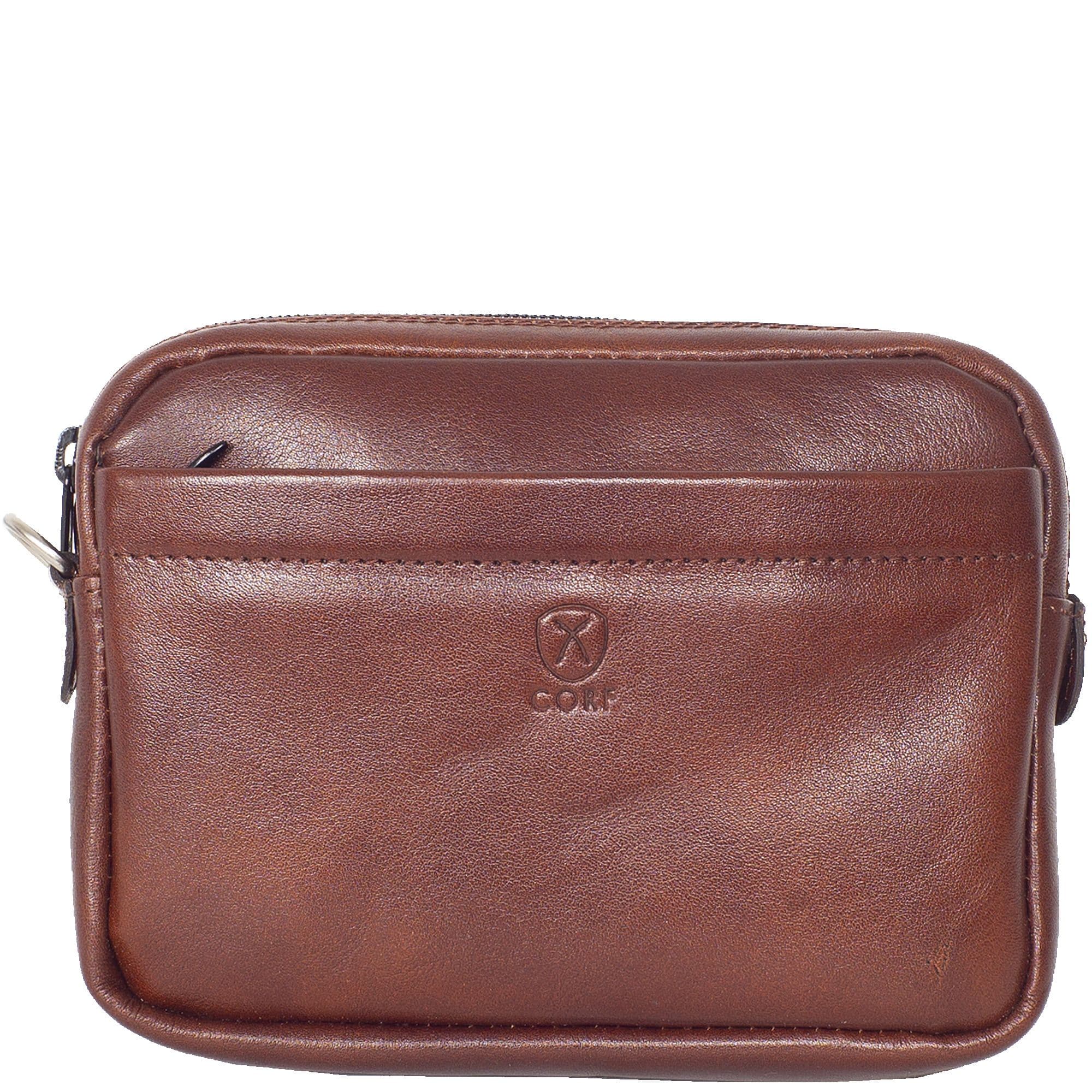 Gelenktasche Gürteltasche Leder cognac