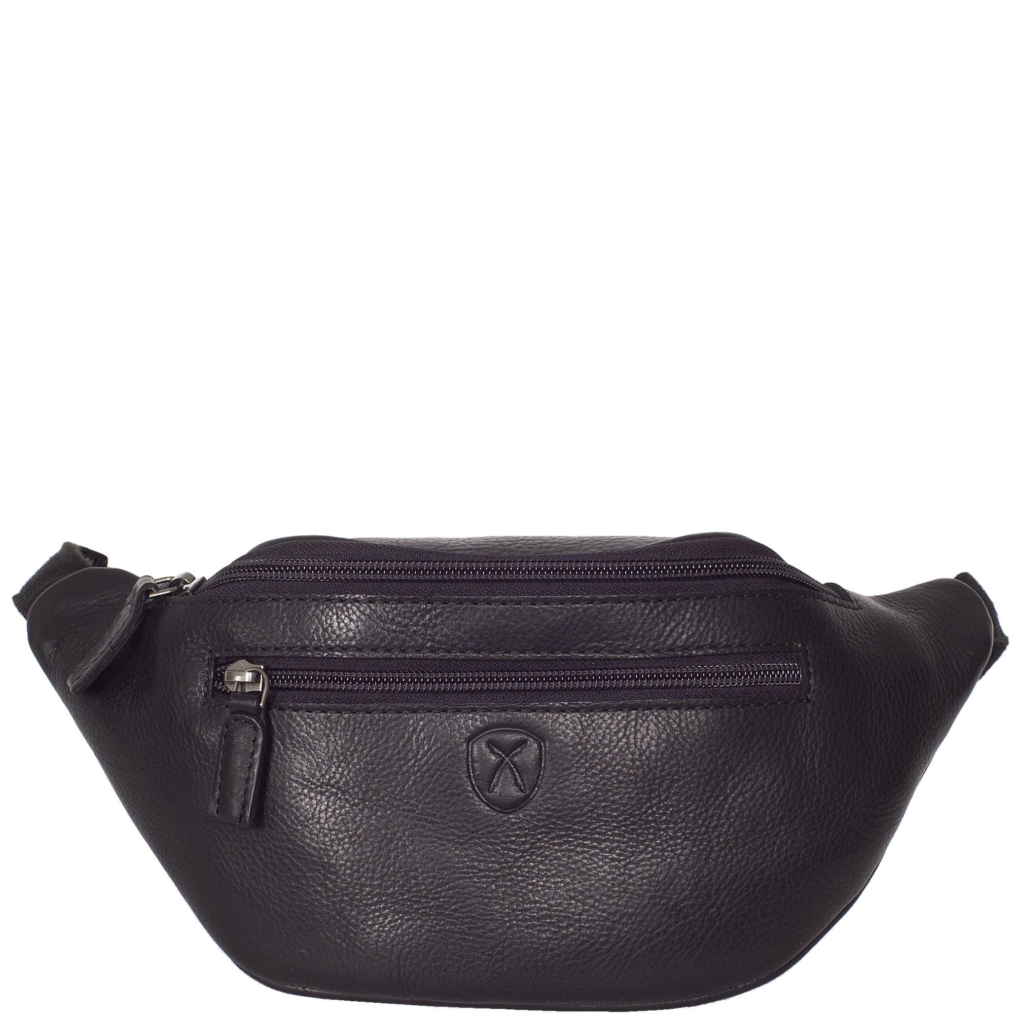 Handtasche Crossover Gürteltasche Leder schwarz