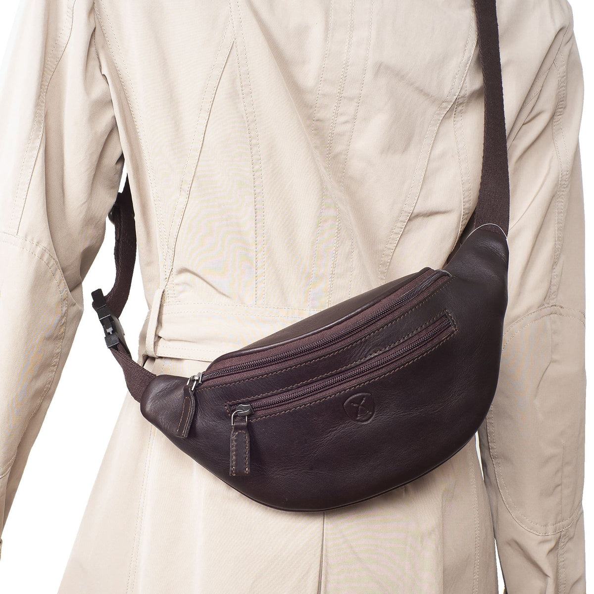 Handtasche Crossover Gürteltasche Leder braun - Corf Offermann