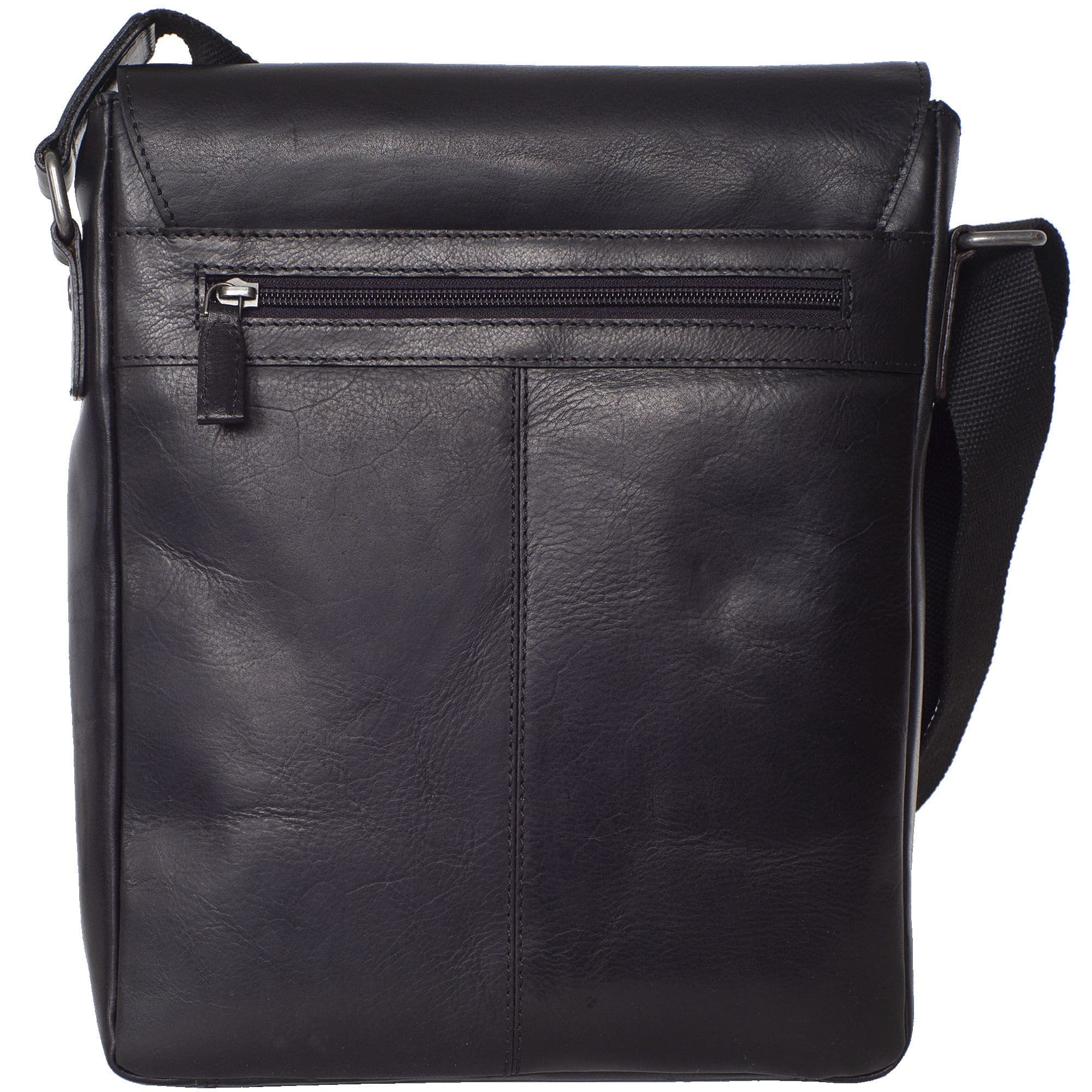 Tablet Tasche Schultertasche 10 Zoll Leder schwarz