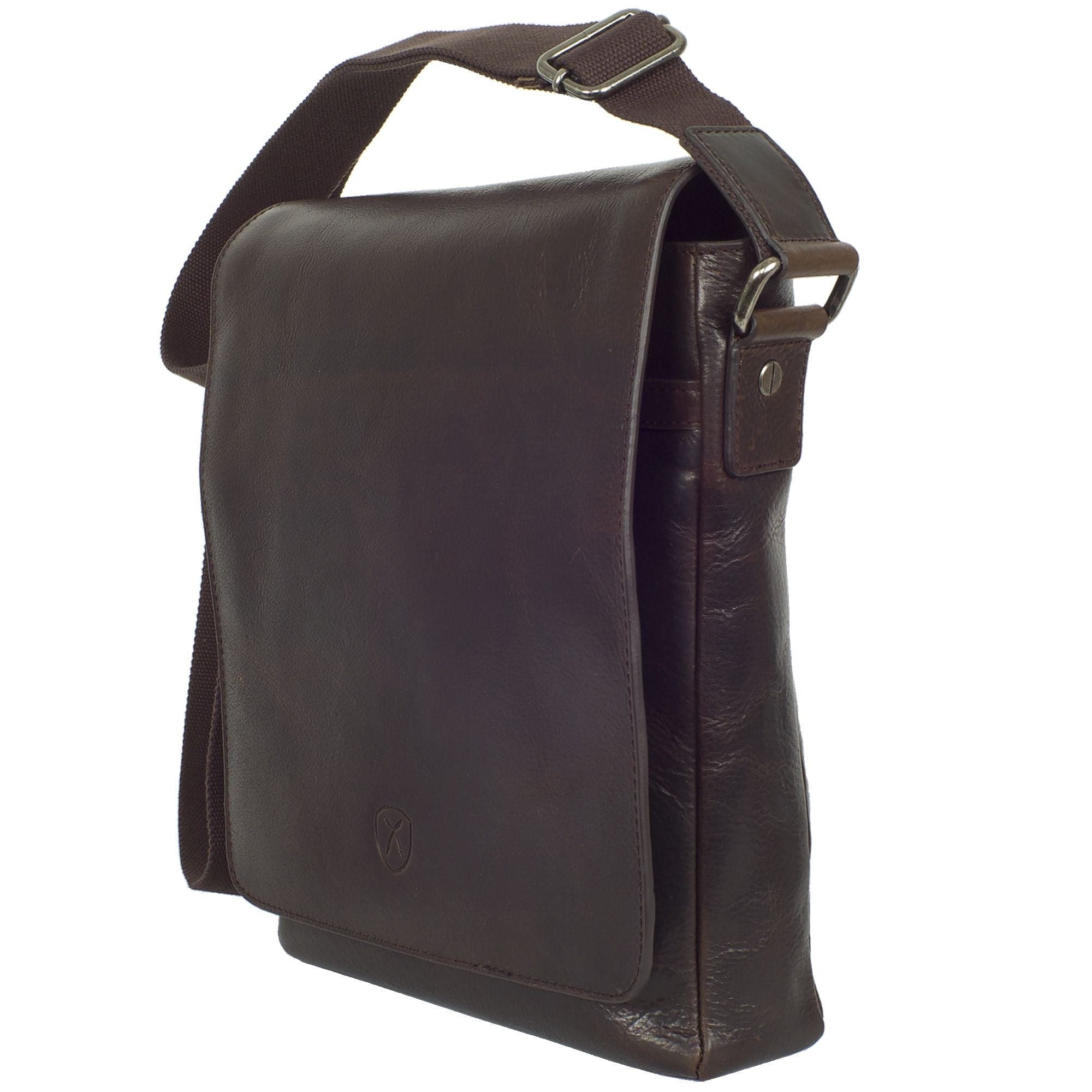 Tablet Tasche Schultertasche 10 Zoll Leder braun