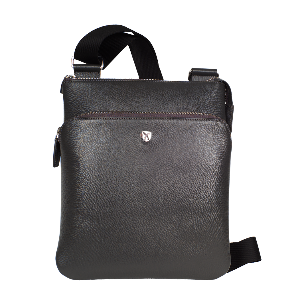 Tablet Tasche Umhängetasche 10 Zoll Leder schwarz Titan - Corf Offermann