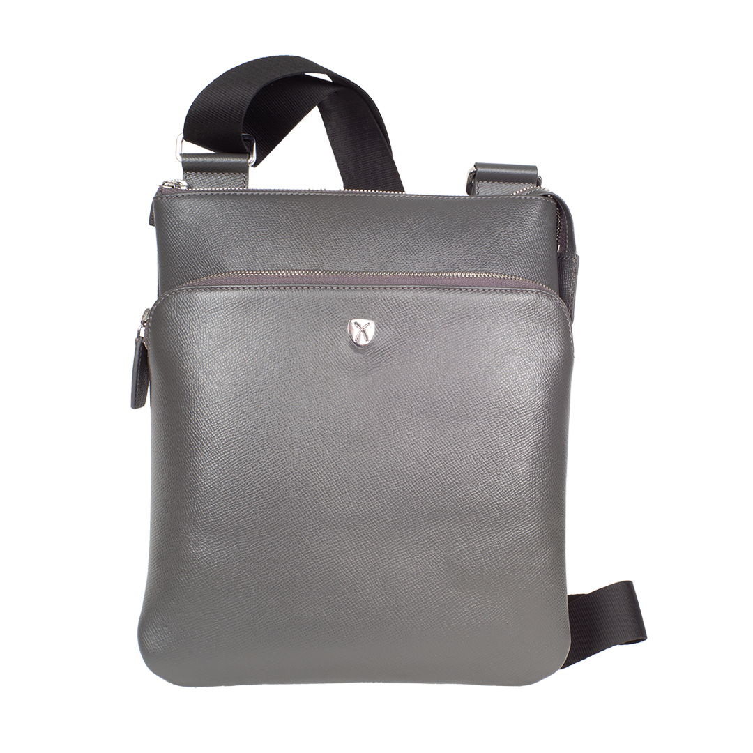 Tablet Tasche Umhängetasche 10 Zoll Leder grau Titan - Corf Offermann