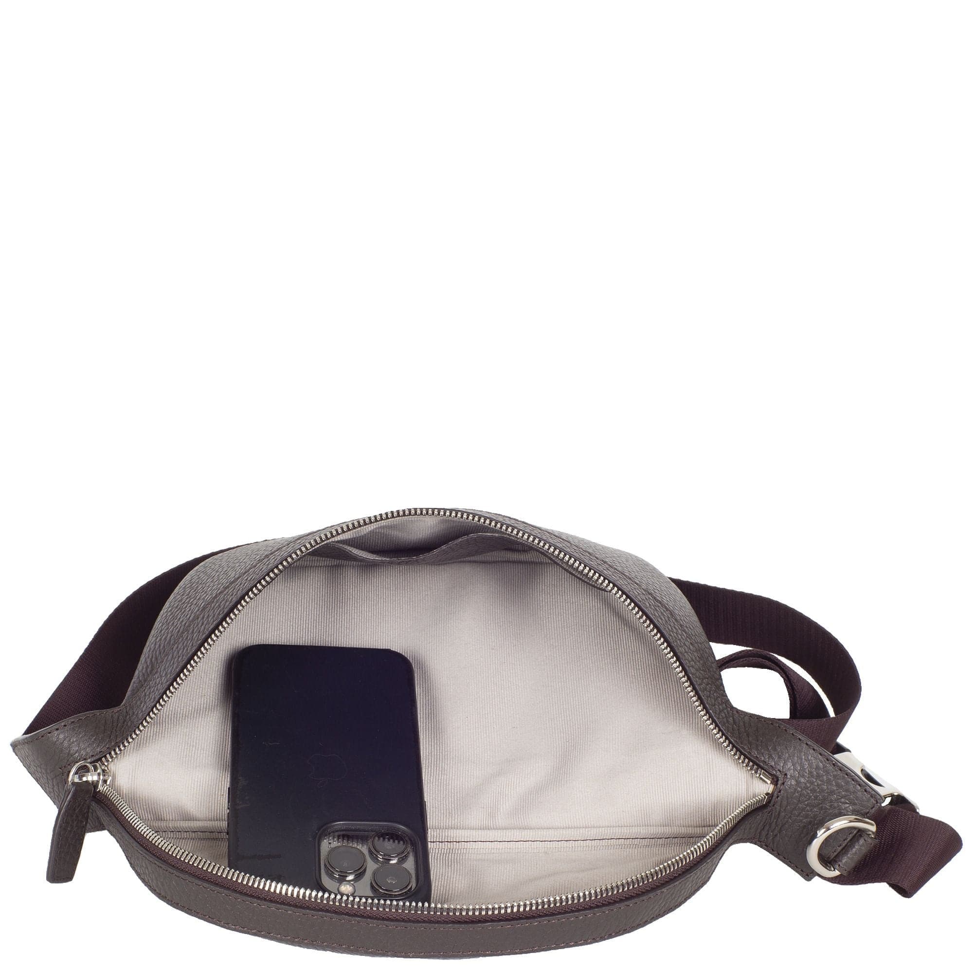 Crossover Gürteltasche Bauchtasche Leder braun - Corf Offermann