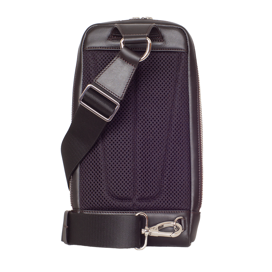 Crossover Tasche glattes Leder Braun