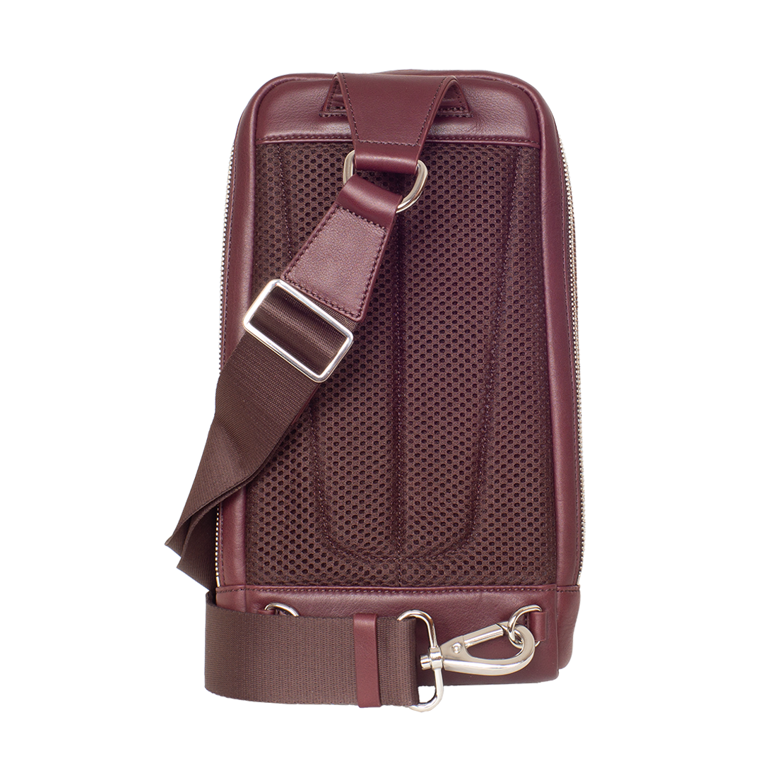 Crossover Tasche Leder bordeaux