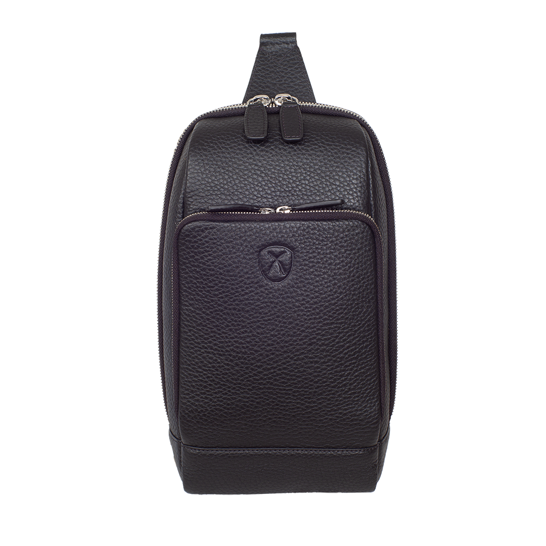 Crossover Tasche Leder Schwarz