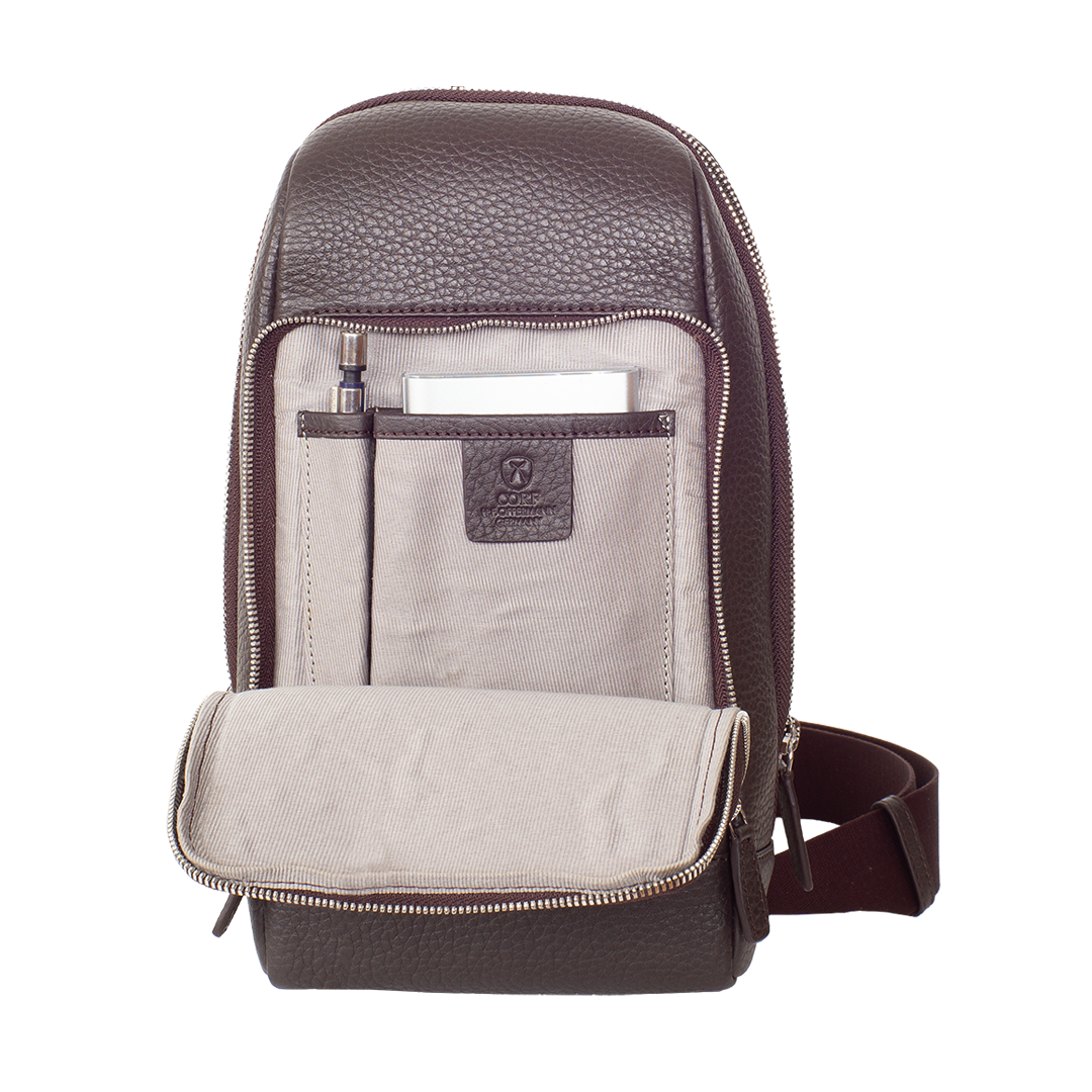 Crossover Tasche Leder Braun