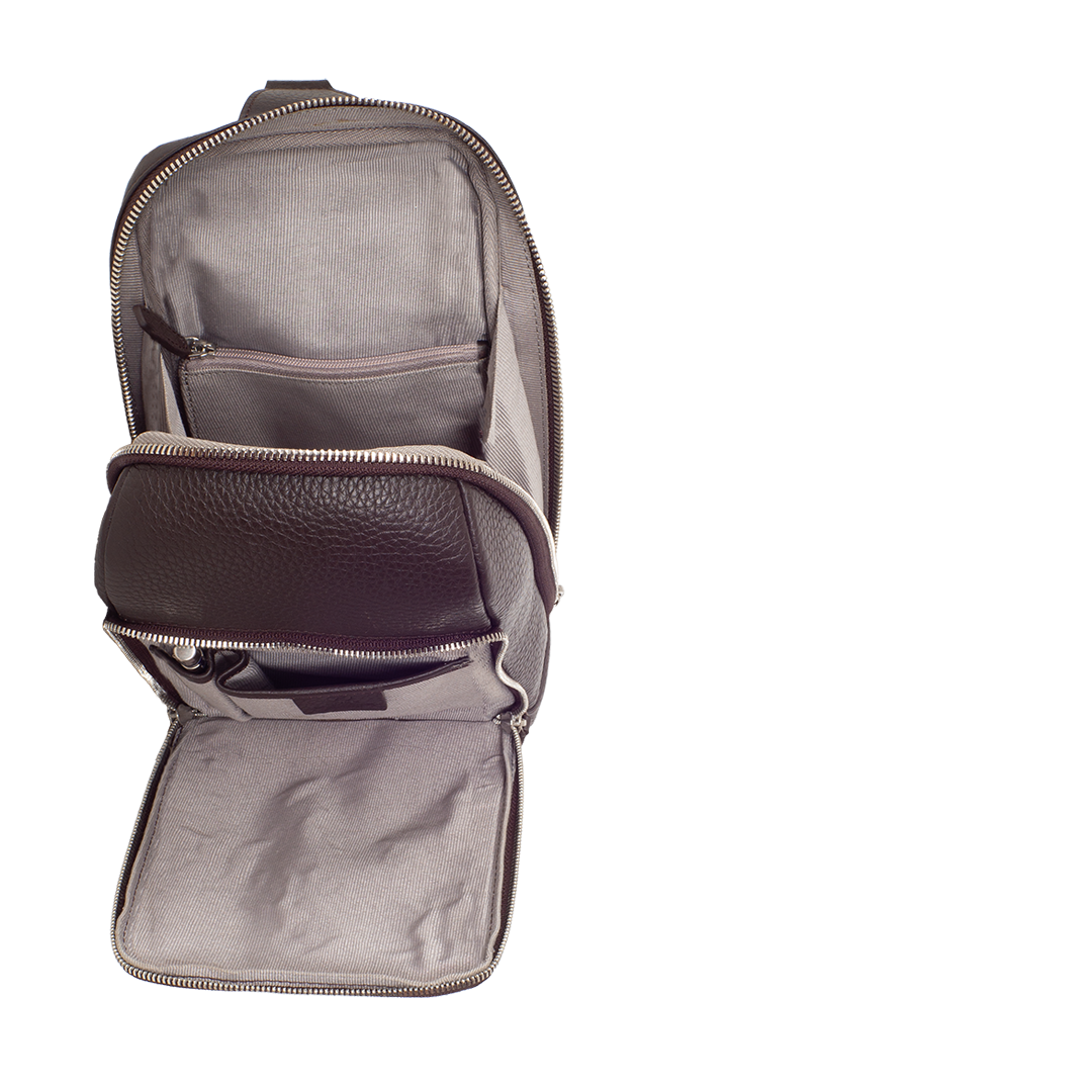 Crossover Tasche Leder Braun