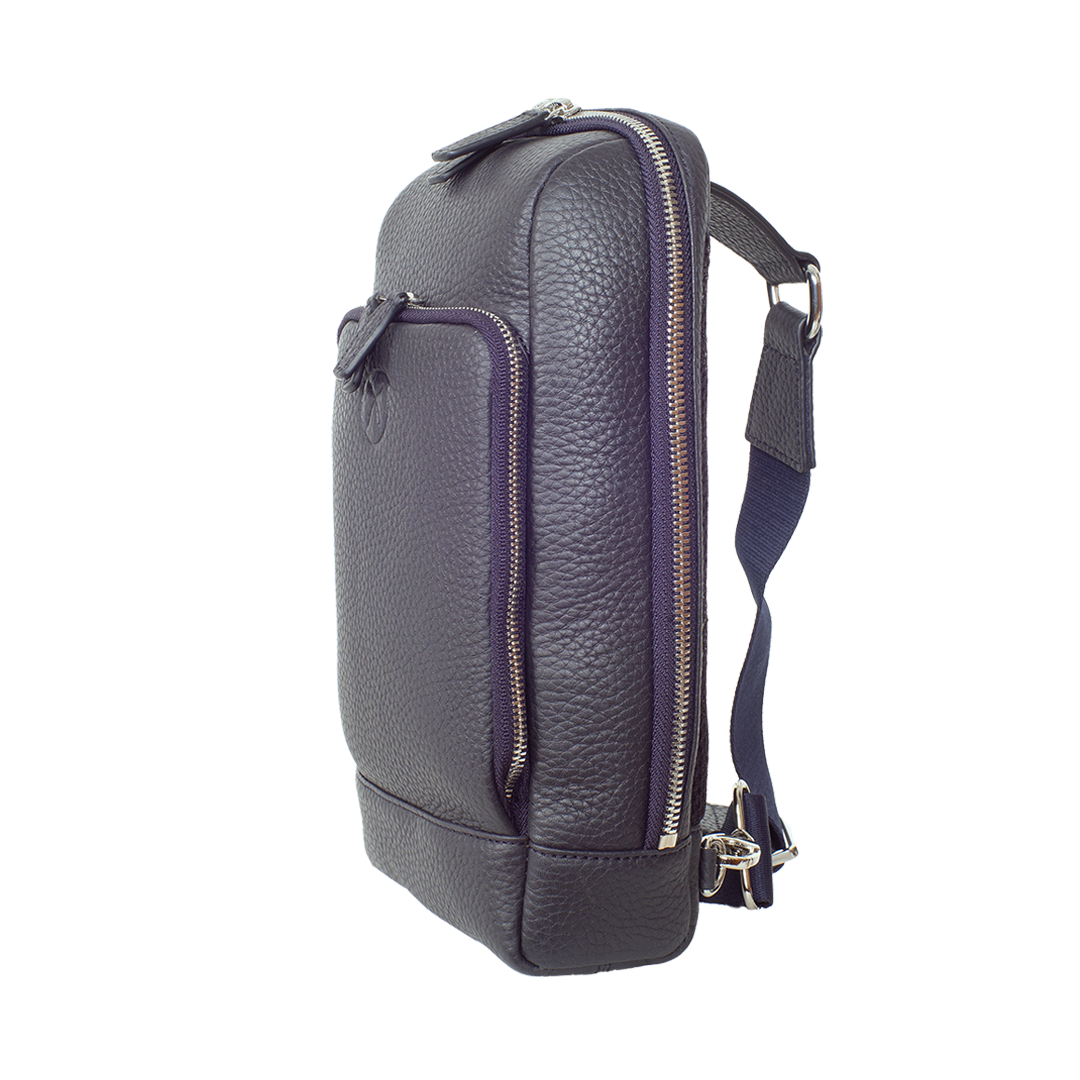Crossover Tasche Leder Blau