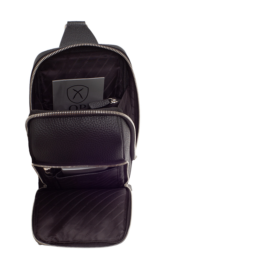 Crossover Tasche Leder Blau