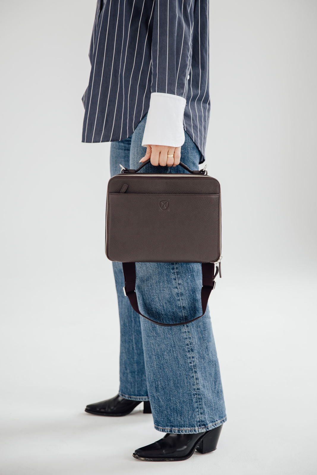 Laptoptasche Tablet Tasche 10 Zoll Leder braun