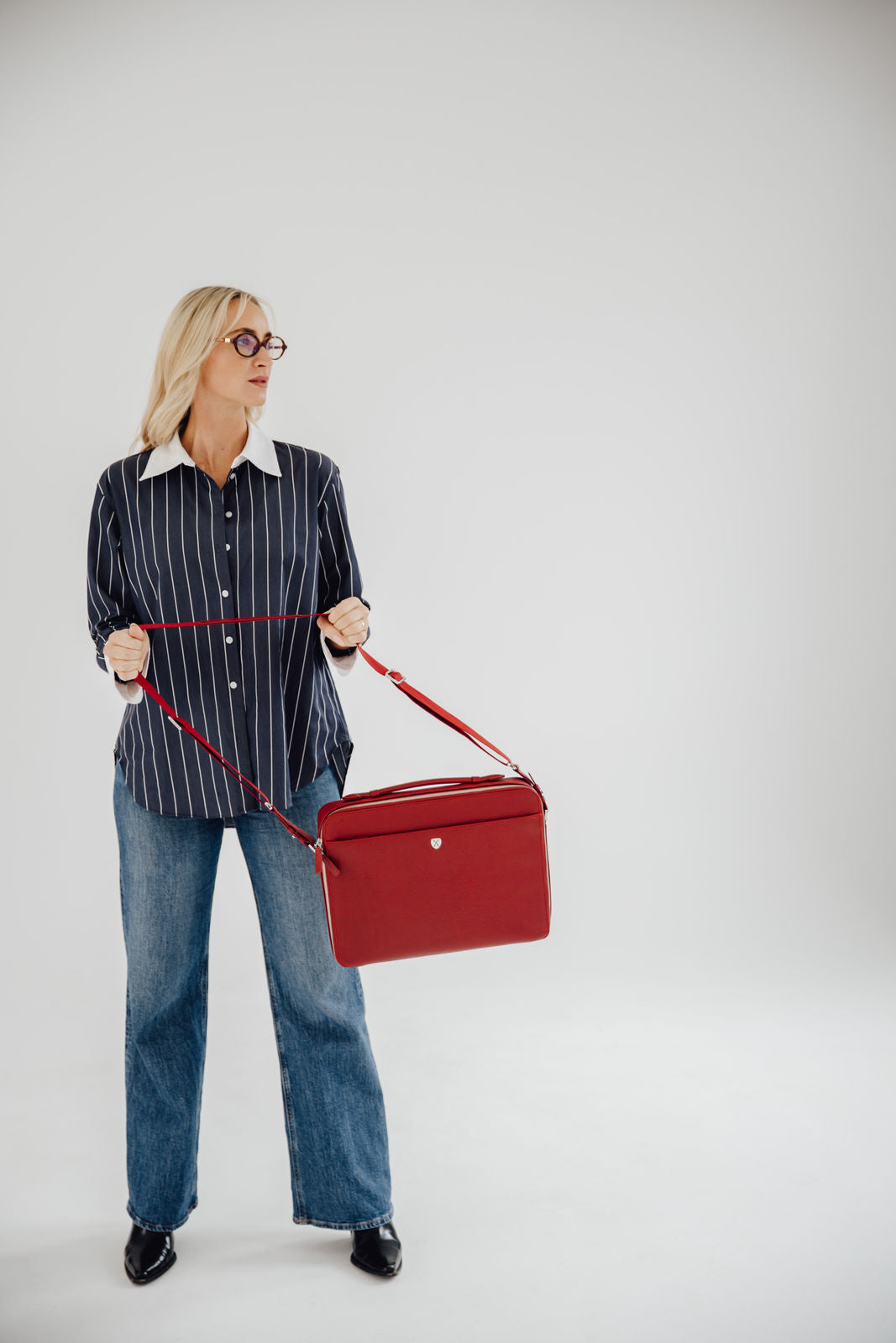 Laptoptasche Businesstasche 14 Zoll Leder rot - Corf Offermann