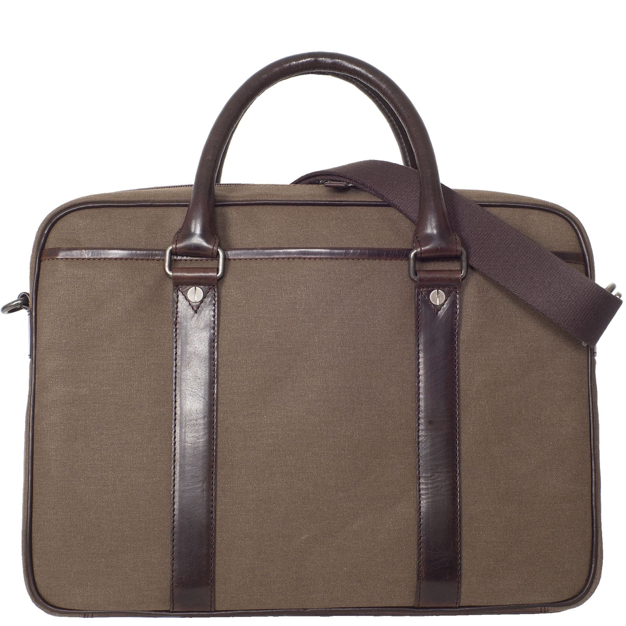 Businesstasche Laptoptasche 15 Zoll Canvas und Leder