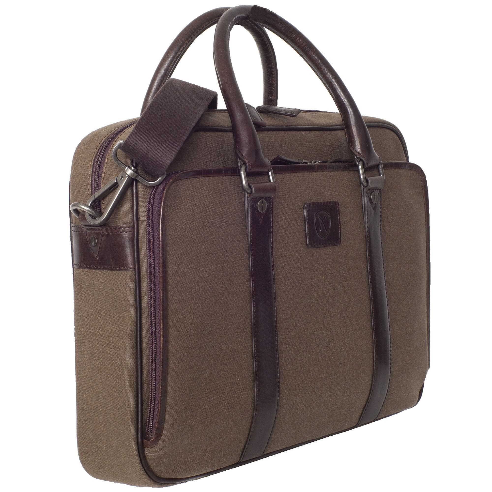 Businesstasche Laptoptasche 15 Zoll Canvas und Leder