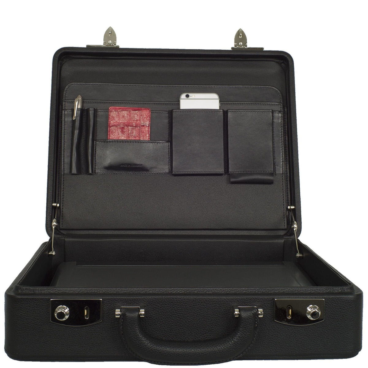 Aktenkoffer 15 Zoll Leder schwarz - Corf Offermann