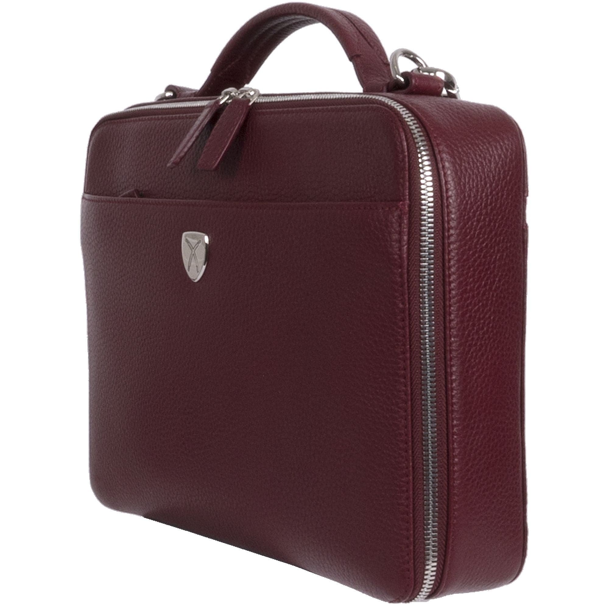 Laptoptasche Tablet Tasche 10 Zoll Leder bordeauxrot