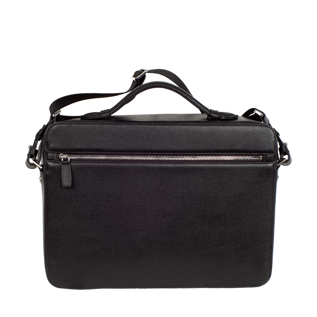 Laptoptasche Businesstasche 14 Zoll Leder Titan schwarz