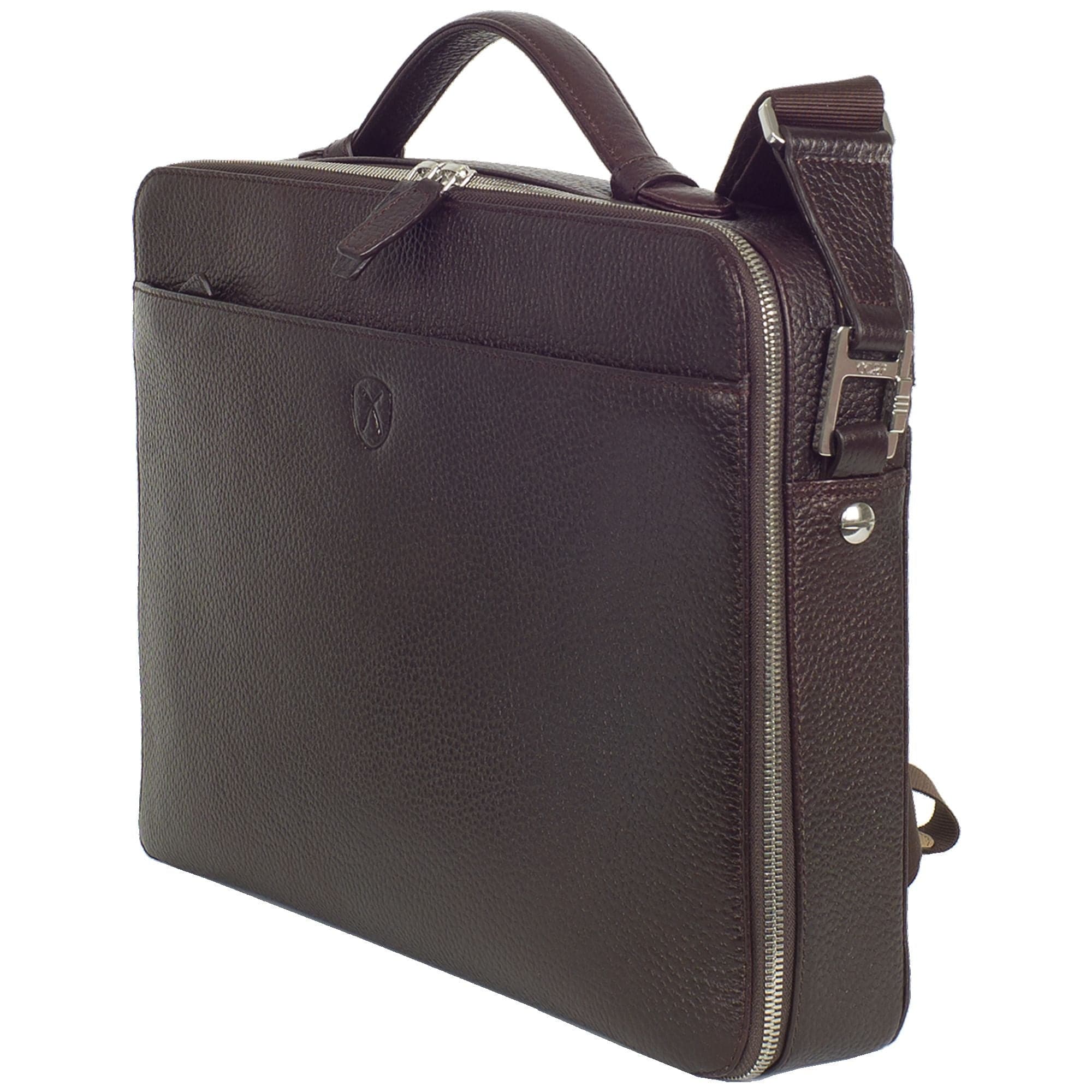 Laptoptasche Businesstasche 14 Zoll Leder braun