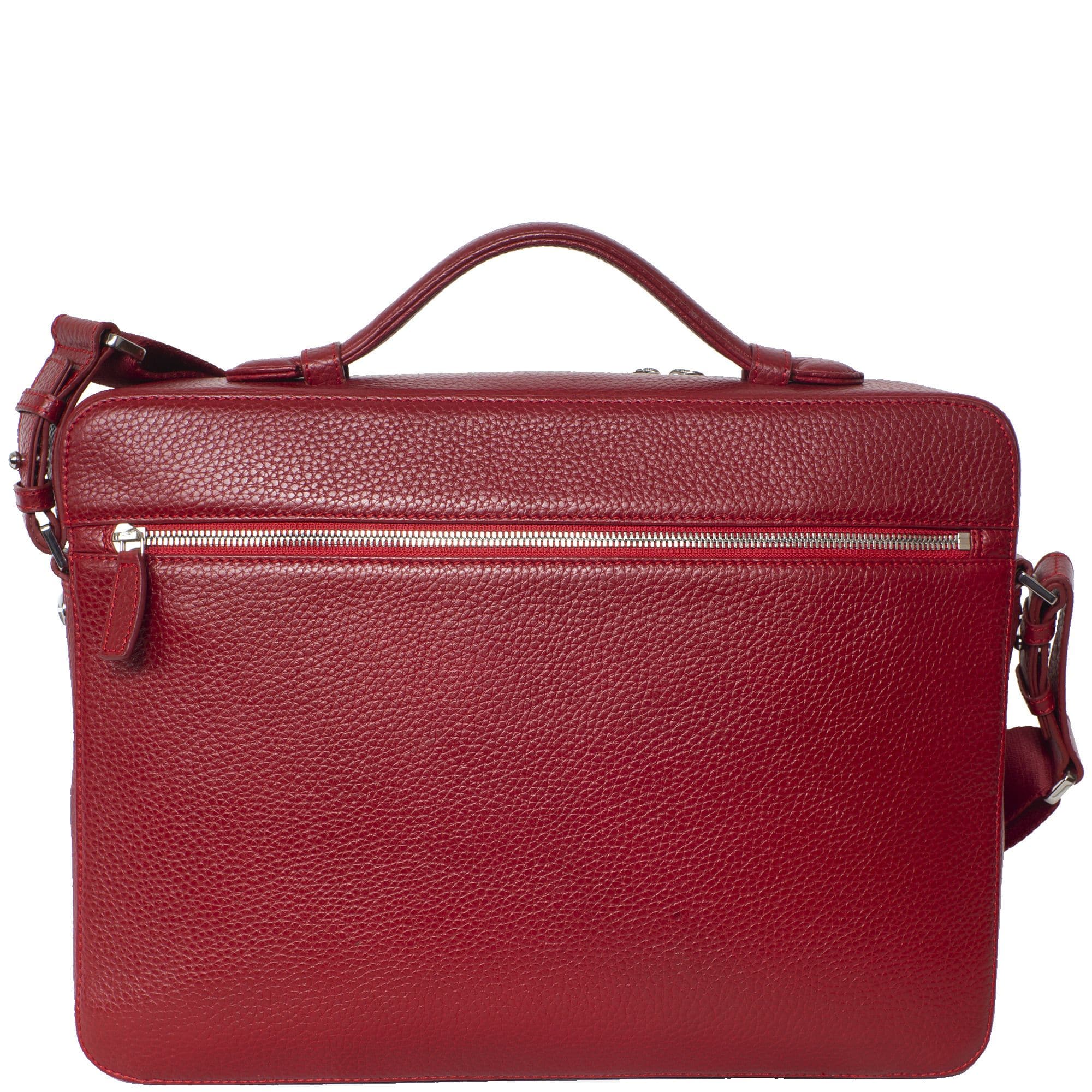 Laptoptasche Businesstasche 14 Zoll Leder rot