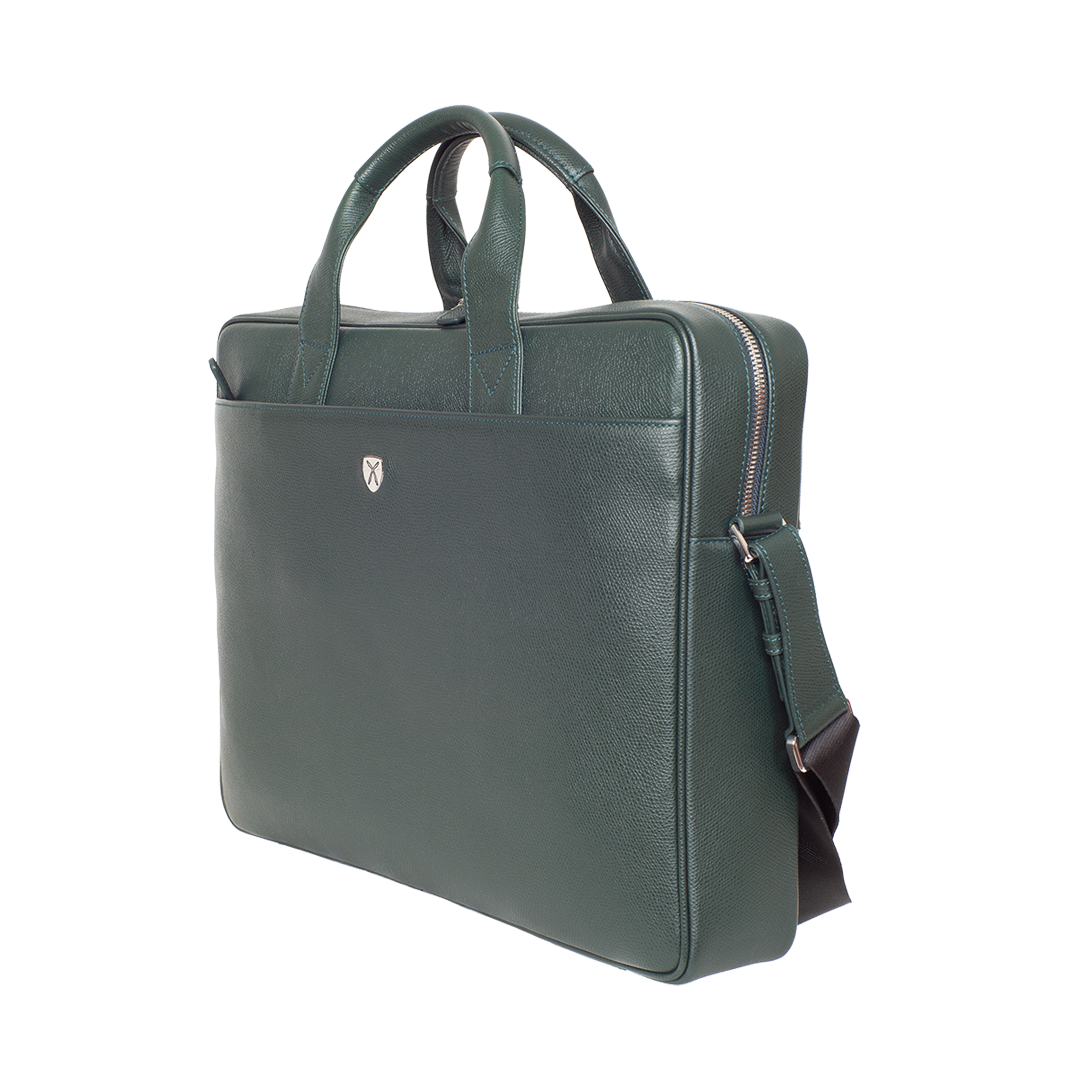 Businesstasche Laptoptasche  15 Zoll Leder grün