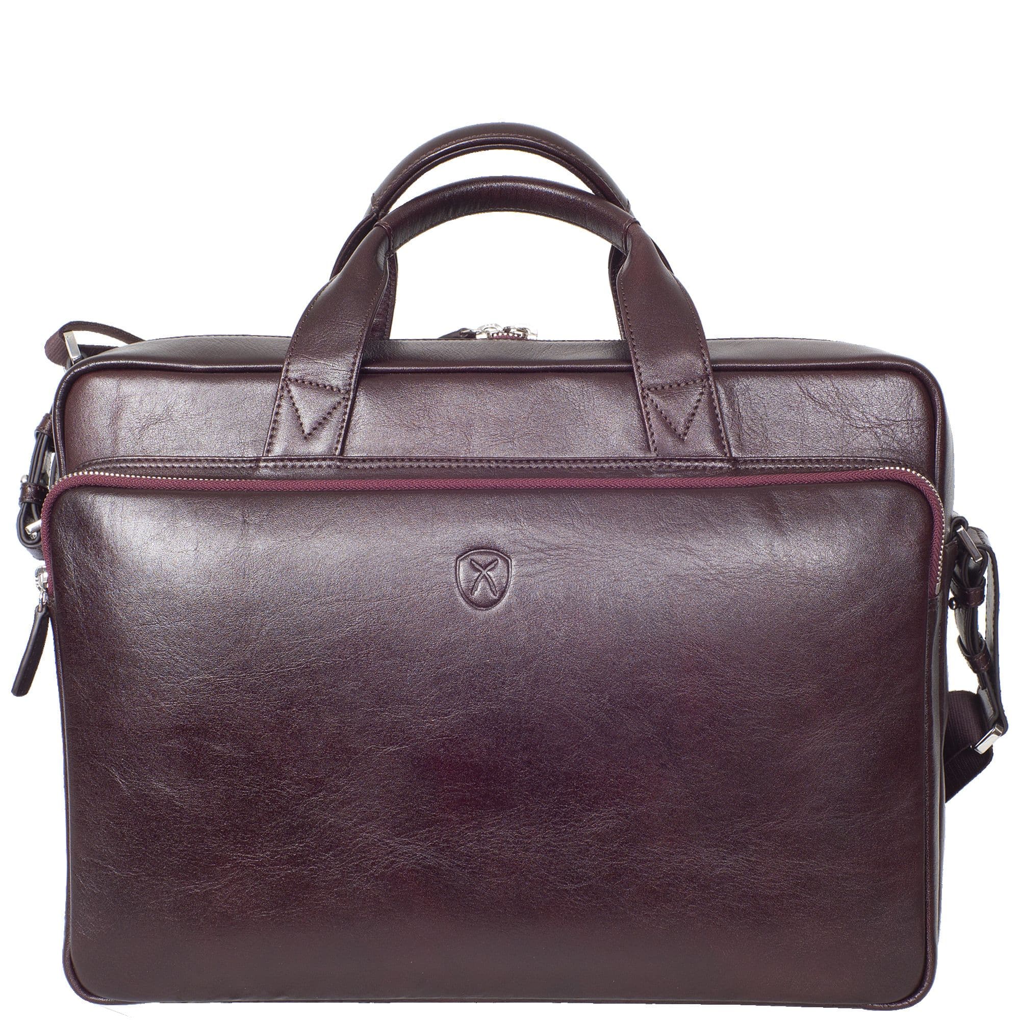 Businesstasche Laptoptasche 15 Zoll Leder bordeaux