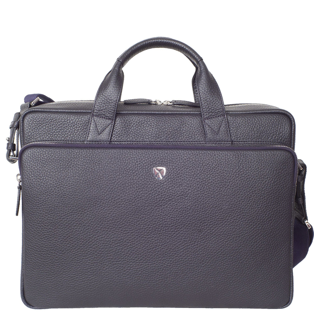 Businesstasche Laptoptasche 15 Zoll leicht genarbtes Leder blau - Corf Offermann
