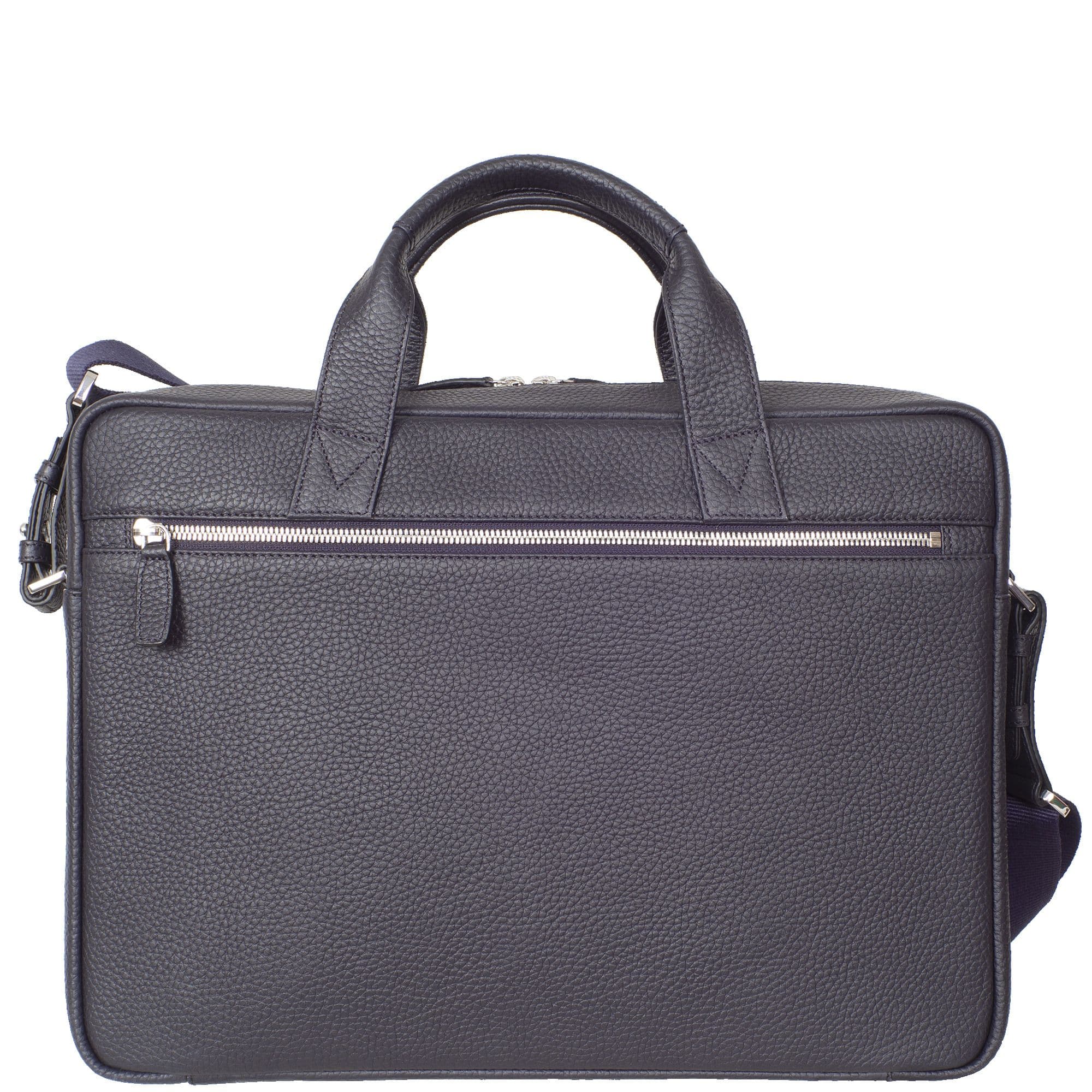 Businesstasche Laptoptasche 15 Zoll leicht genarbtes Leder blau