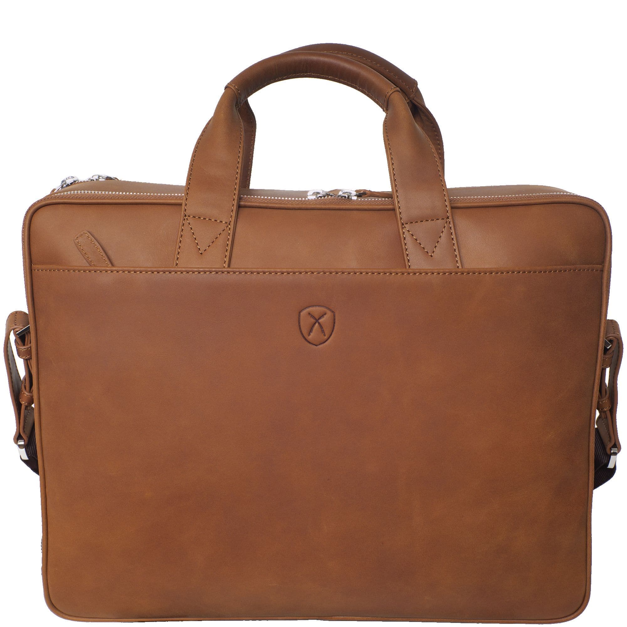 Laptoptasche Businesstasche 15 Zoll Leder cognac