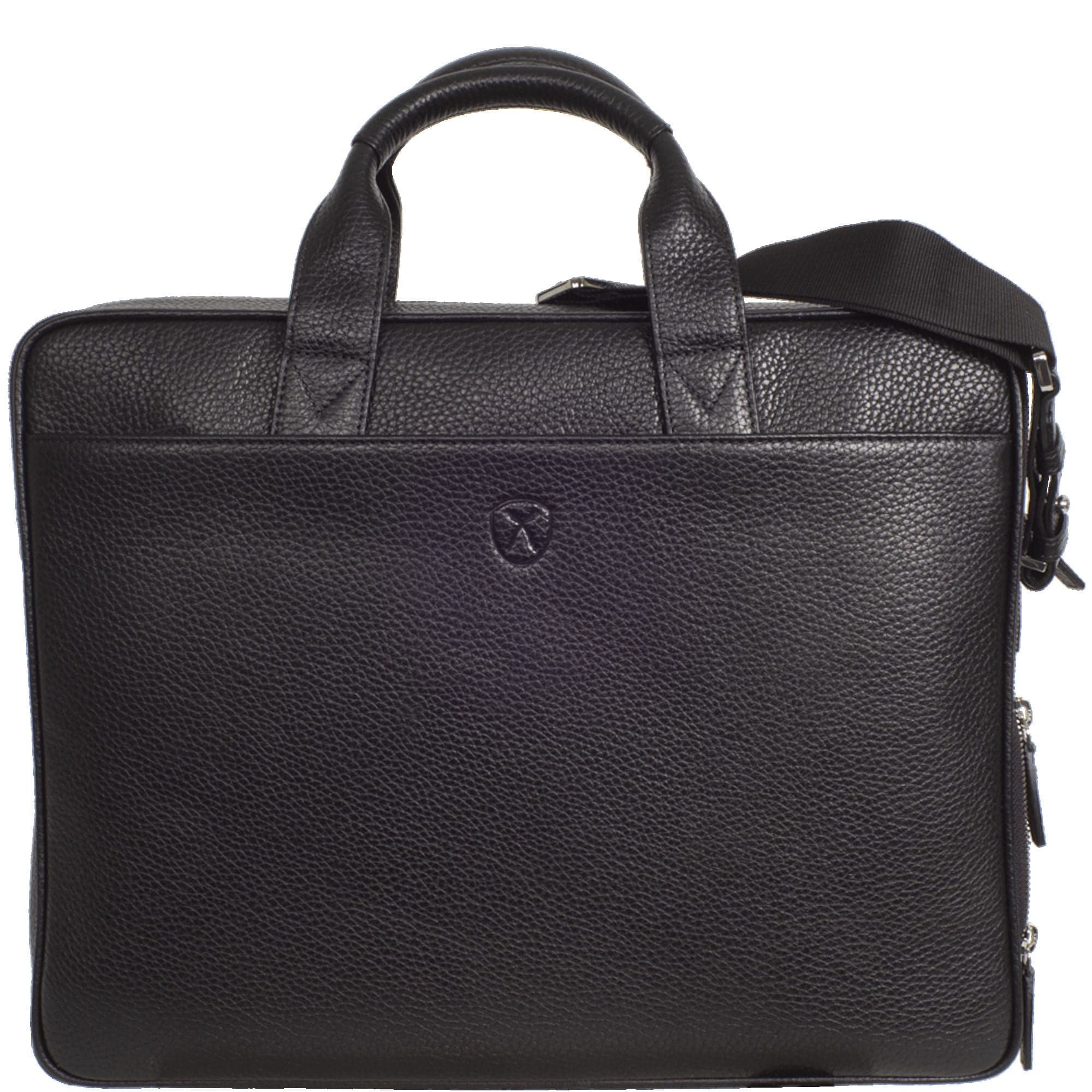 Laptoptasche Businesstasche 15 Zoll Leder schwarz