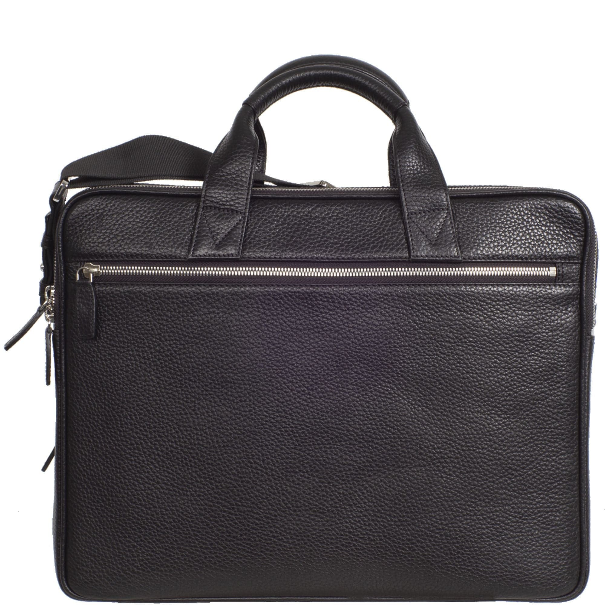 Laptoptasche Businesstasche 15 Zoll Leder schwarz