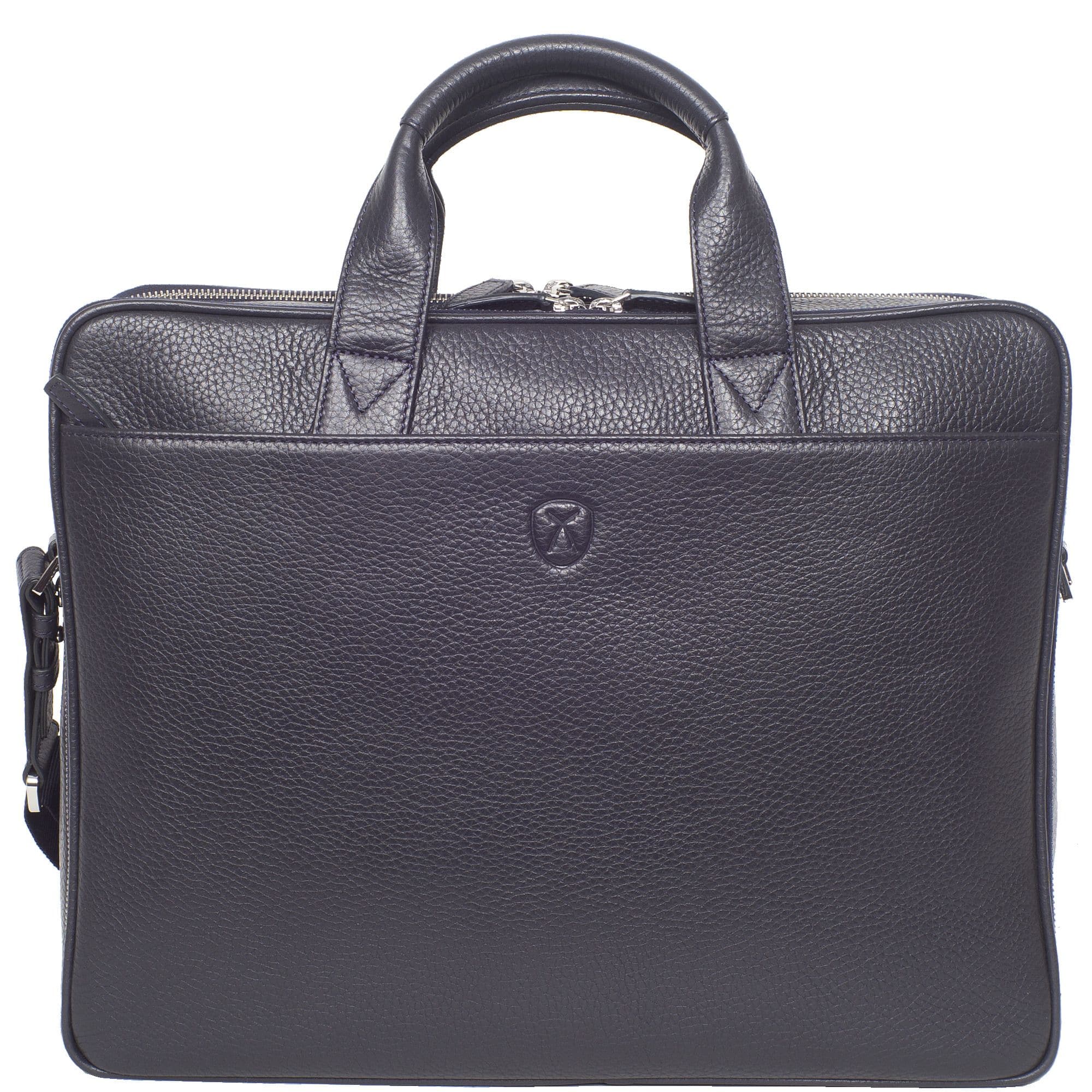 Laptoptasche Businesstasche 15 Zoll Leder blau