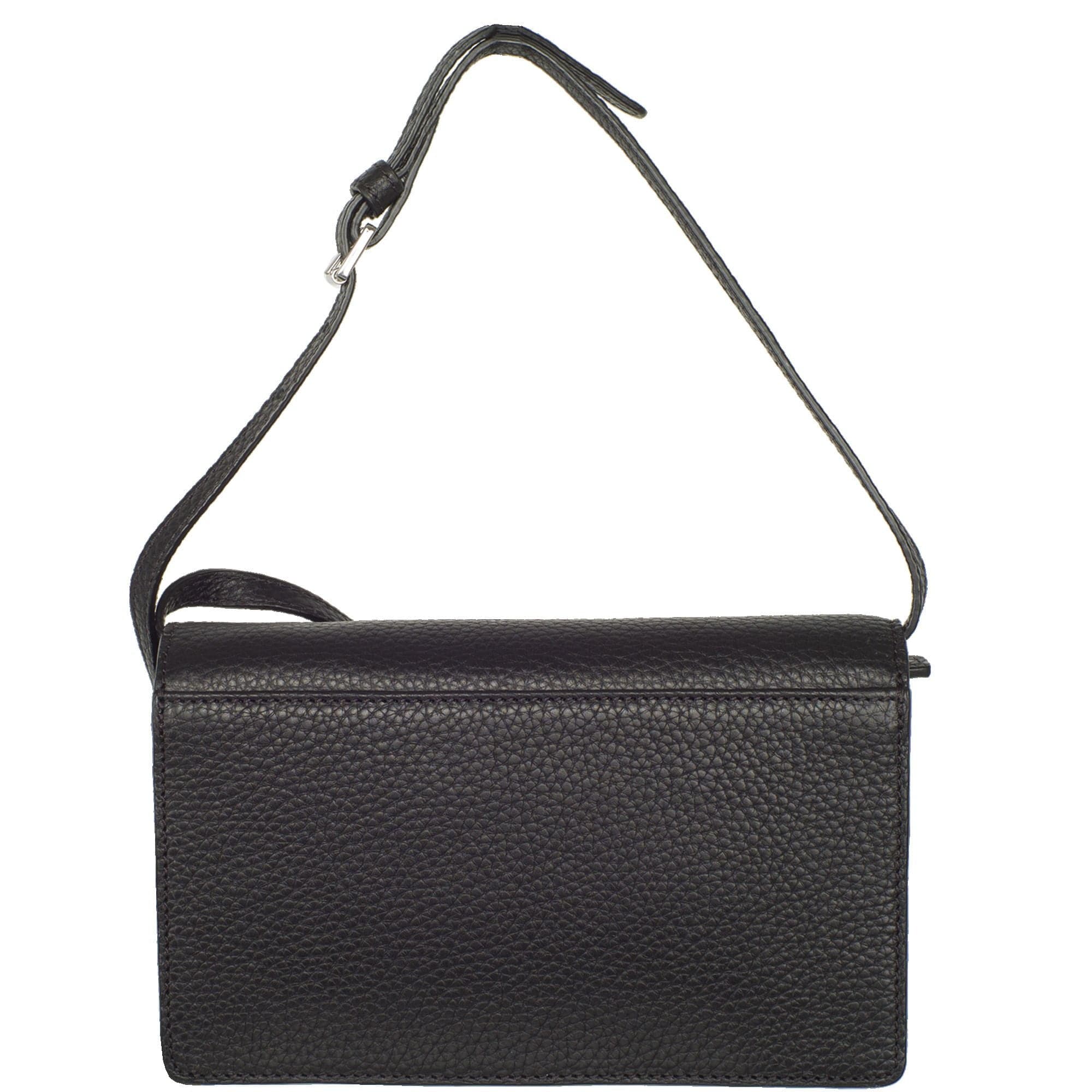 Handtasche Clutch Leder schwarz