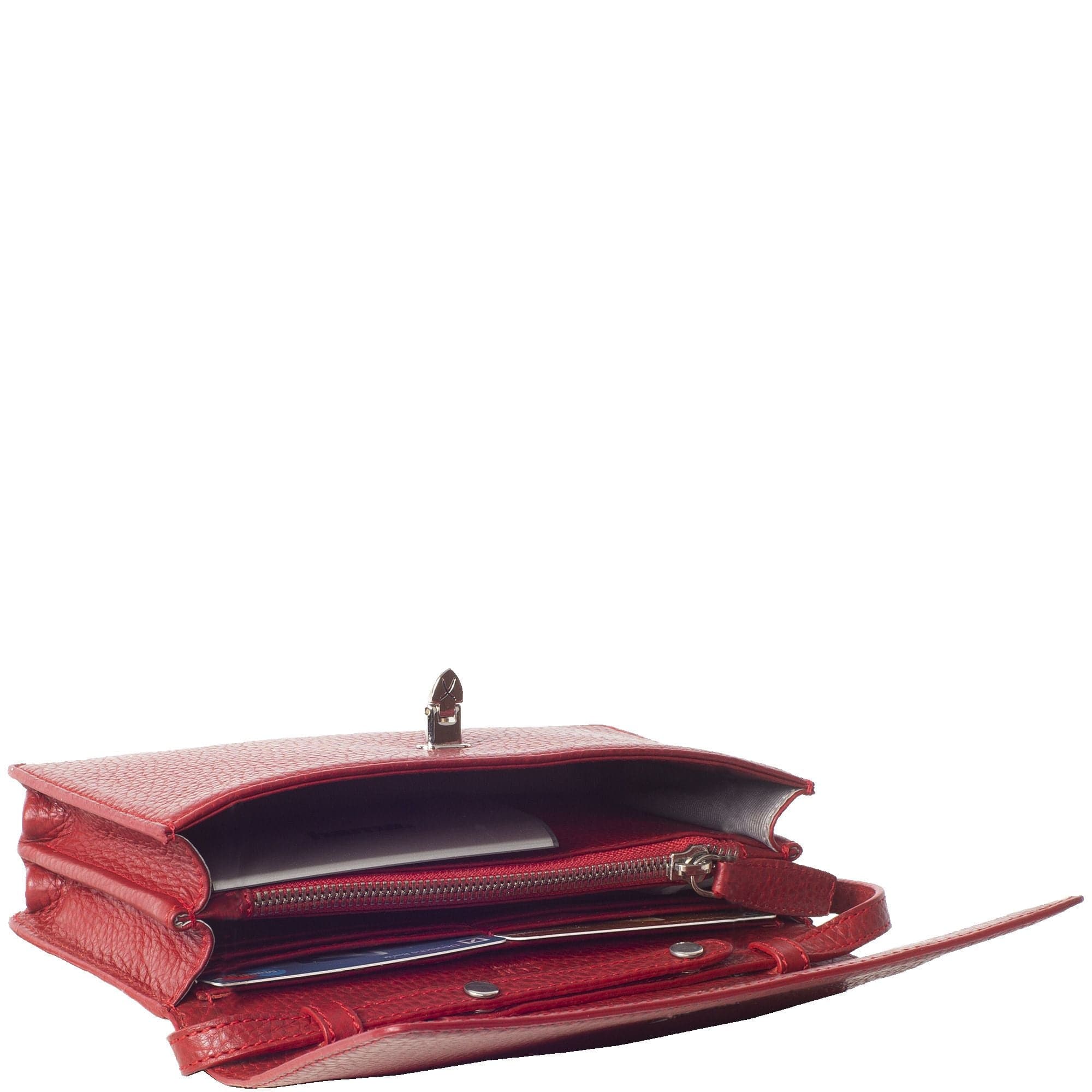 Handtasche Clutch Leder rot