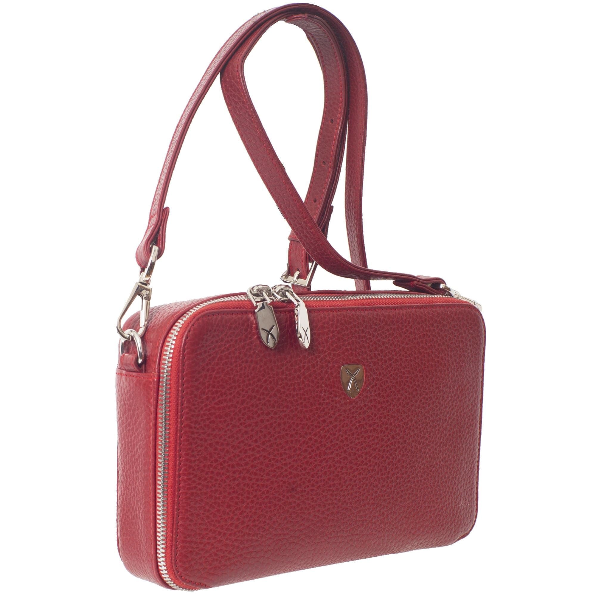 Handtasche Leder rot