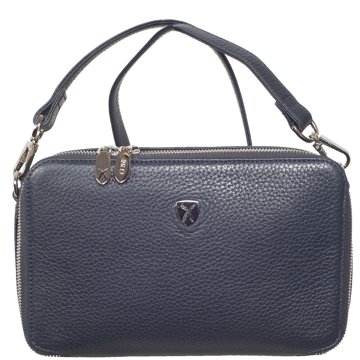 Handtasche Leder blau