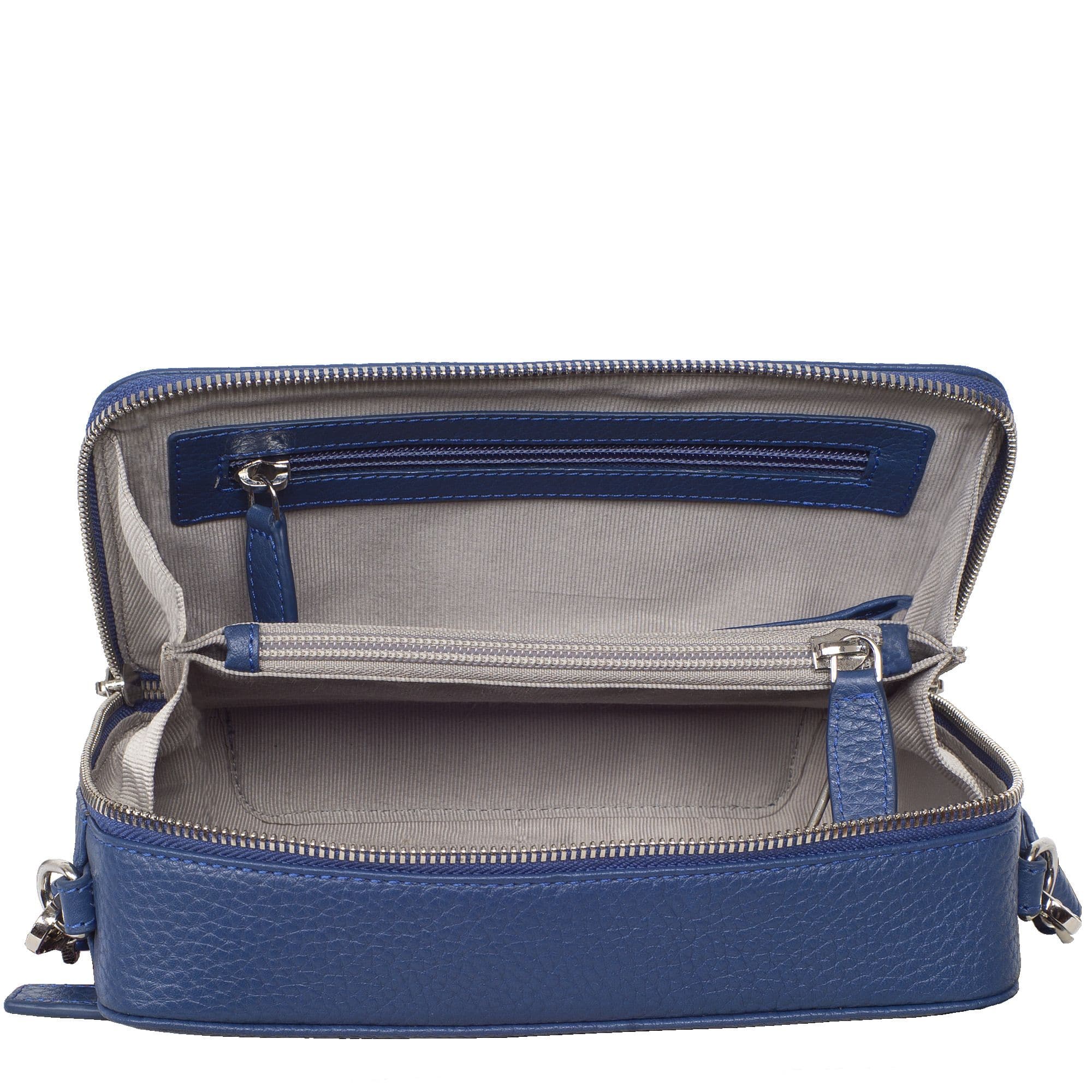 Handtasche Leder hellblau