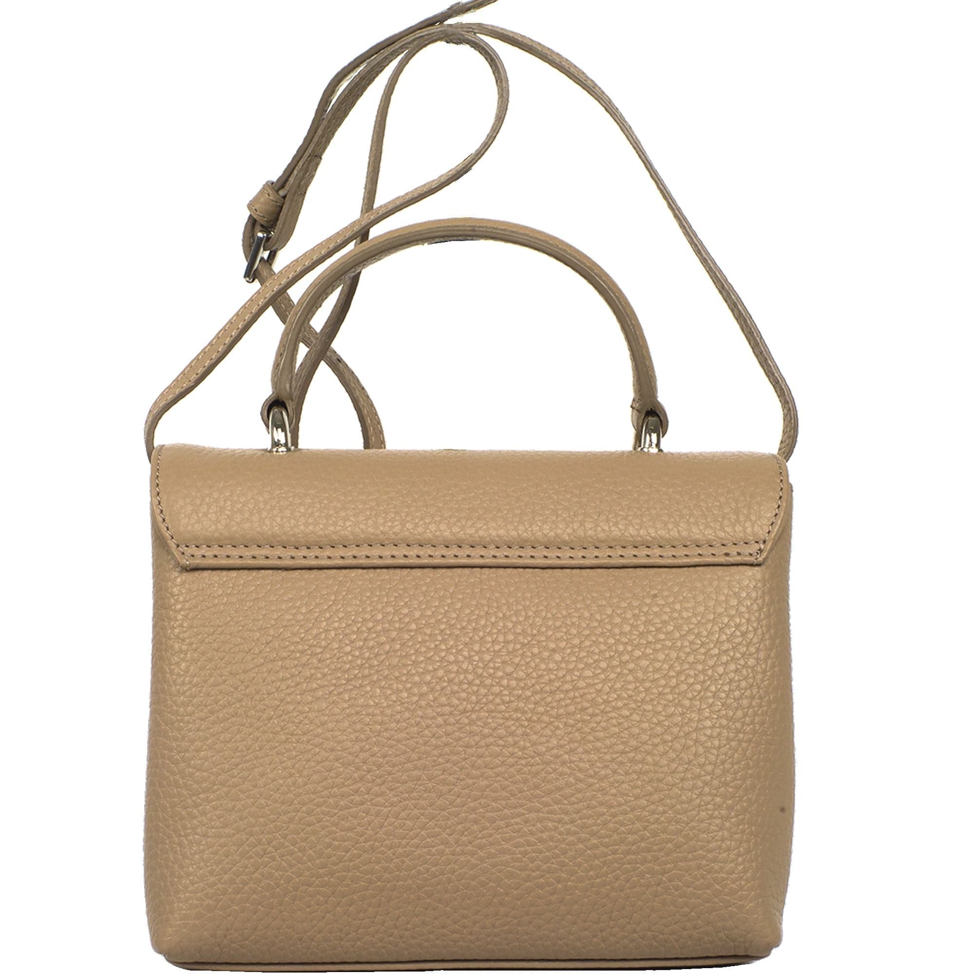 Handtasche Leder beige