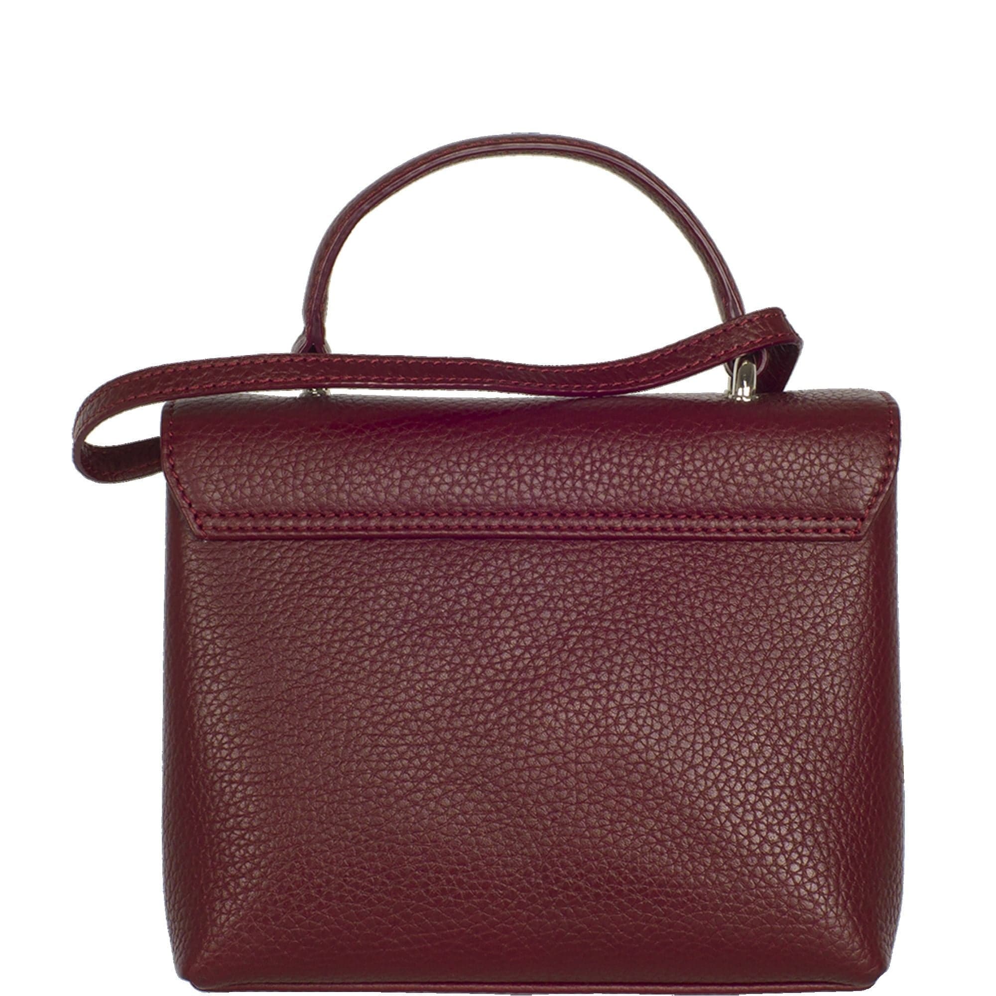 Handtasche Leder bordeauxrot