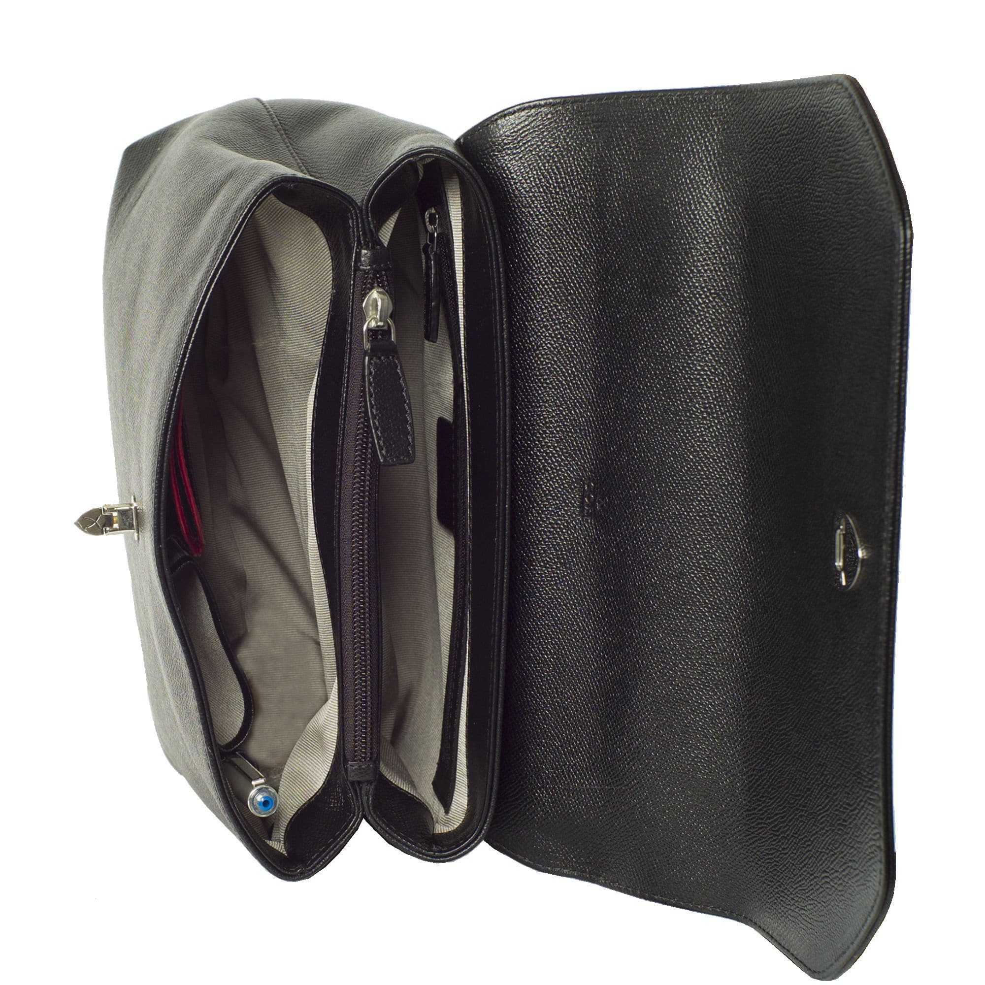 Handtasche Schultertasche Leder schwarz