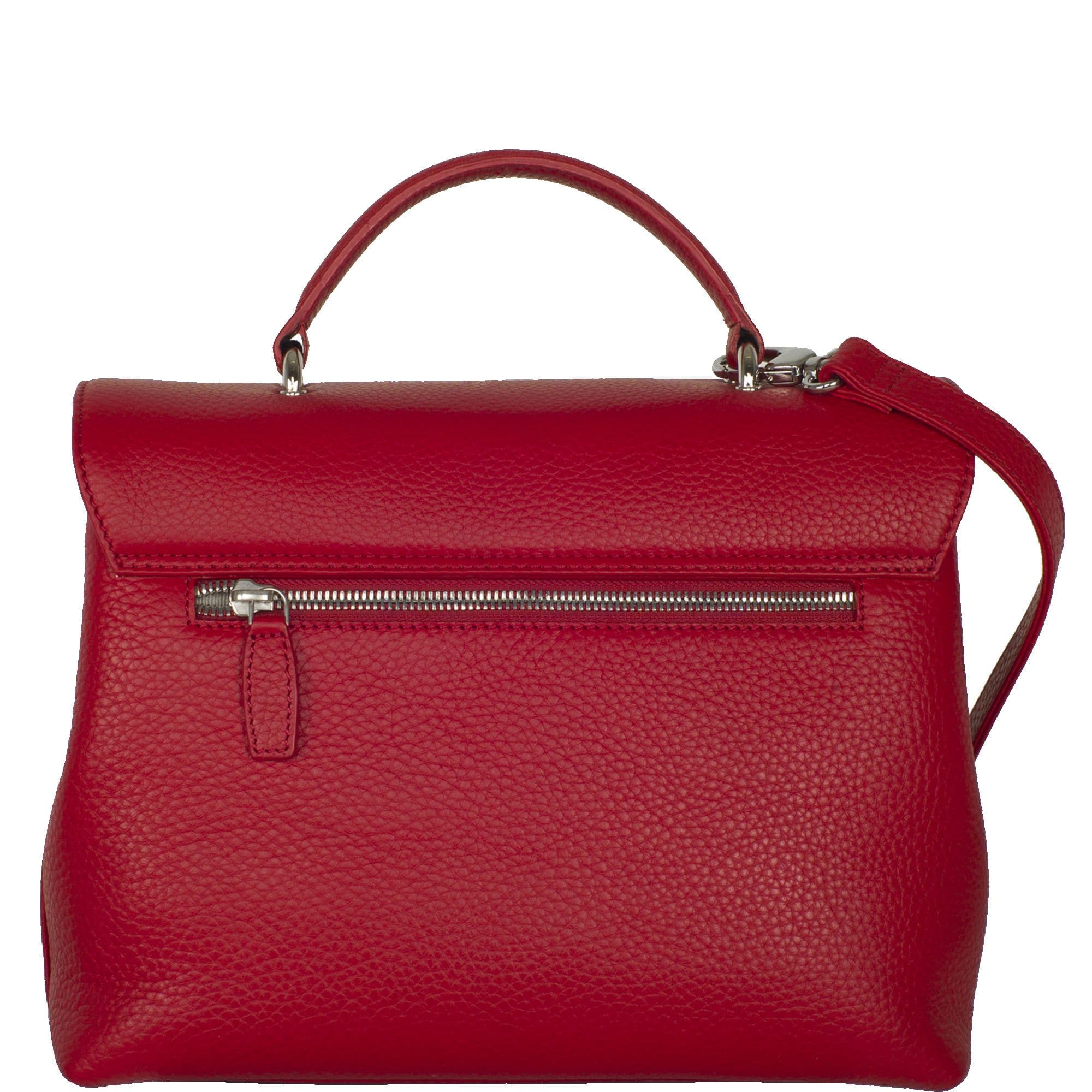 Handtasche Schultertasche Leder rot