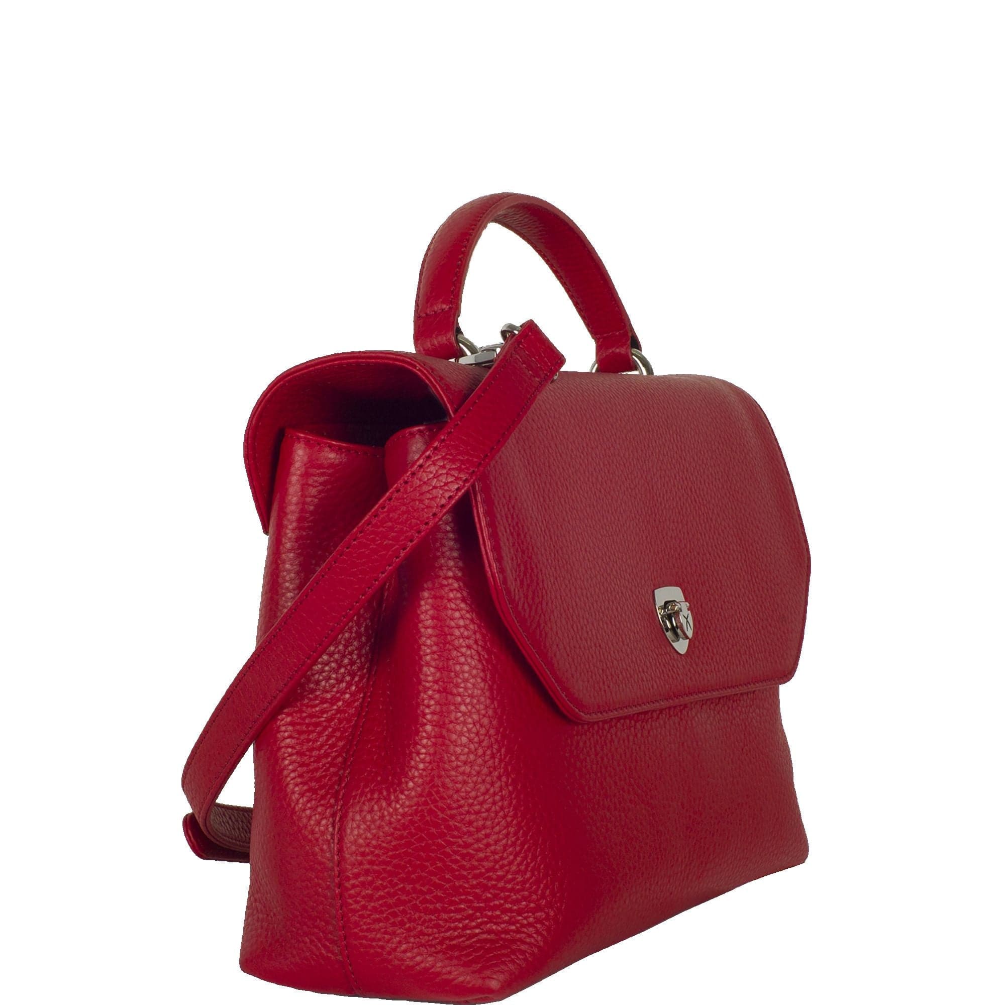 Handtasche Schultertasche Leder rot