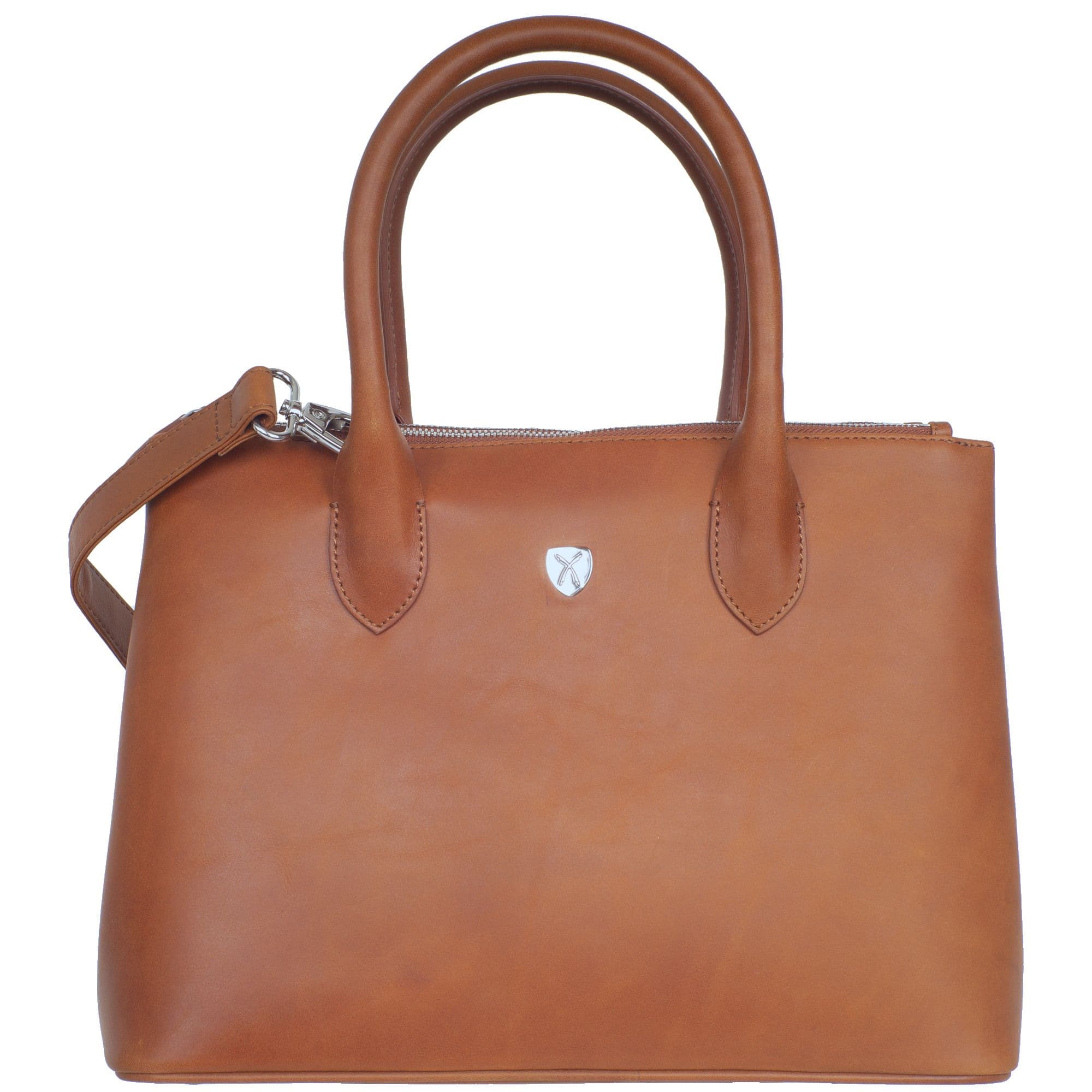 Handtasche Businesstasche 13 Zoll Leder cognac