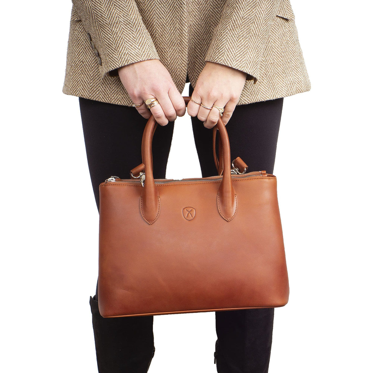 Handtasche Businesstasche 13 Zoll Leder cognac - Corf Offermann