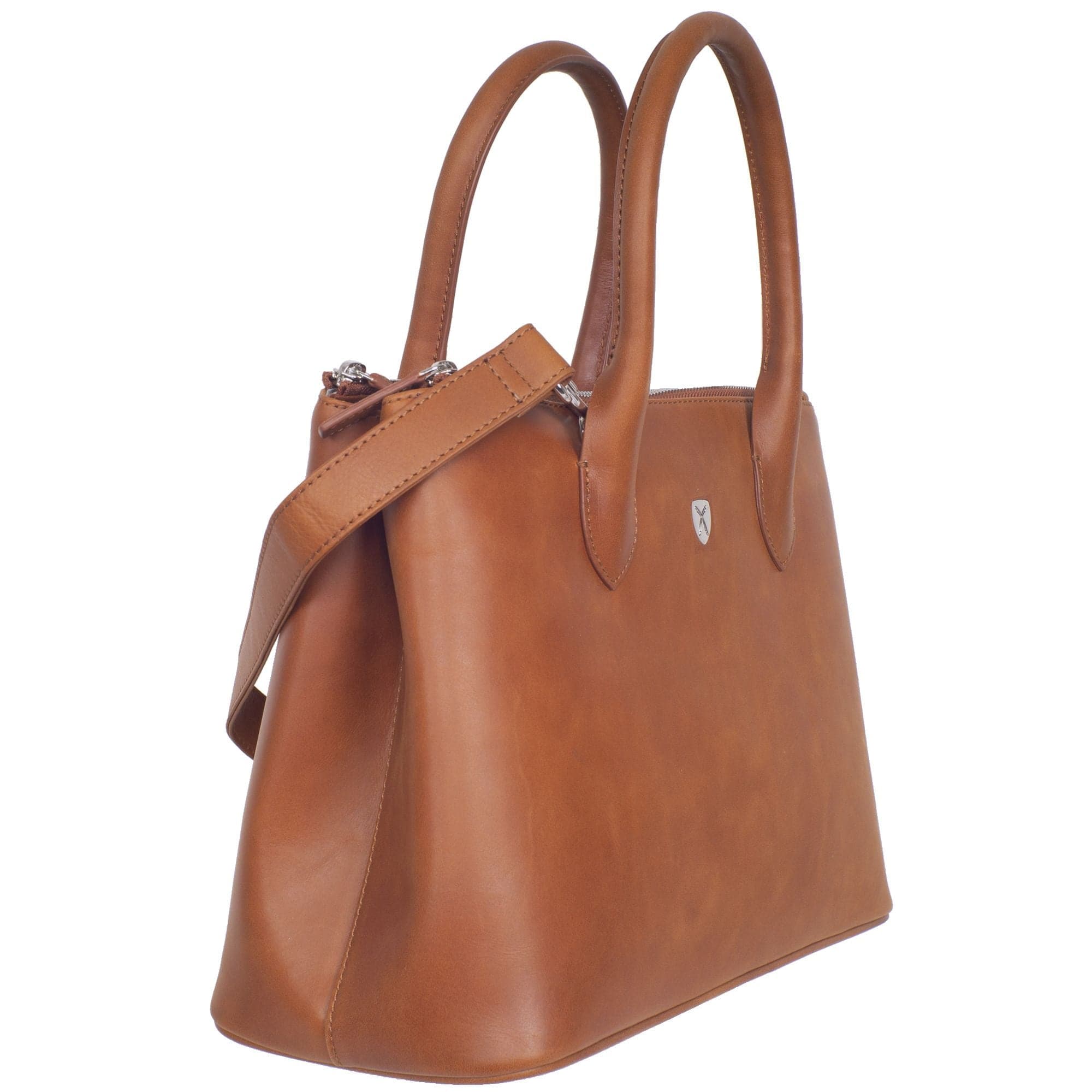 Handtasche Businesstasche 13 Zoll Leder cognac