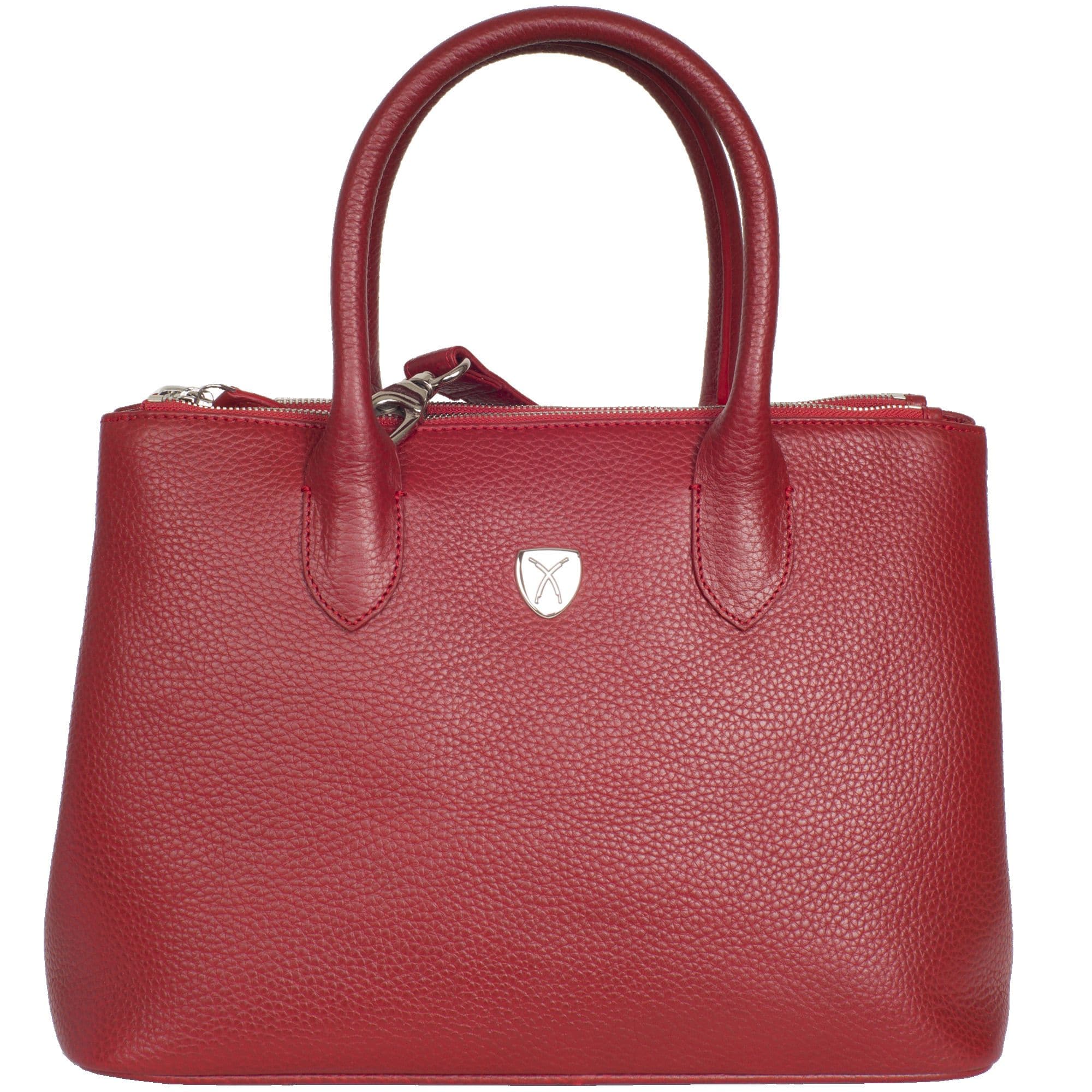 Handtasche Businesstasche 13 Zoll Leder rot