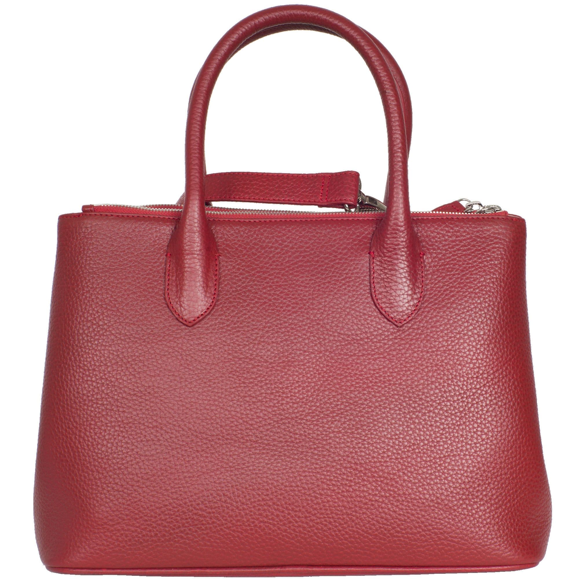 Handtasche Businesstasche 13 Zoll Leder rot