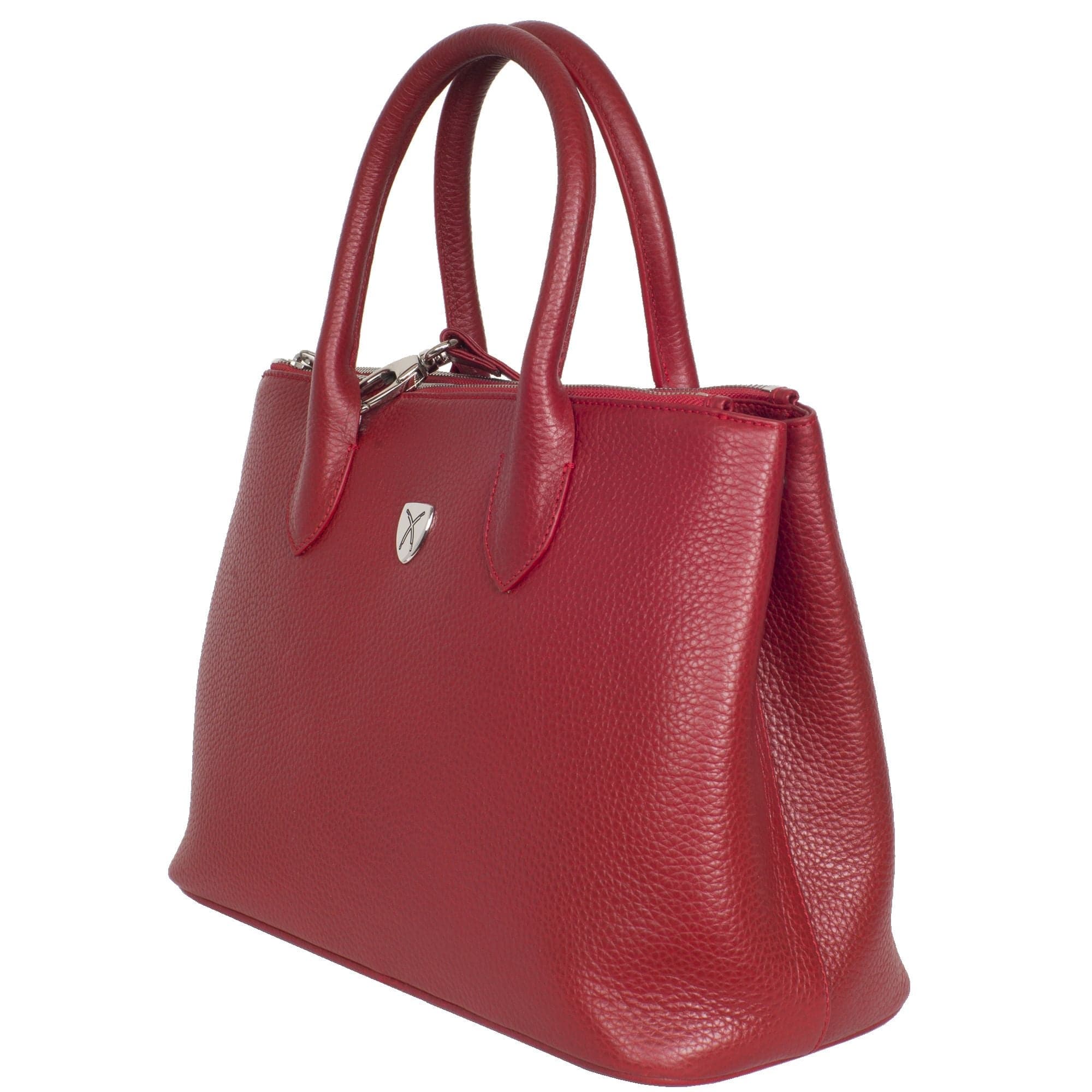 Handtasche Businesstasche 13 Zoll Leder rot